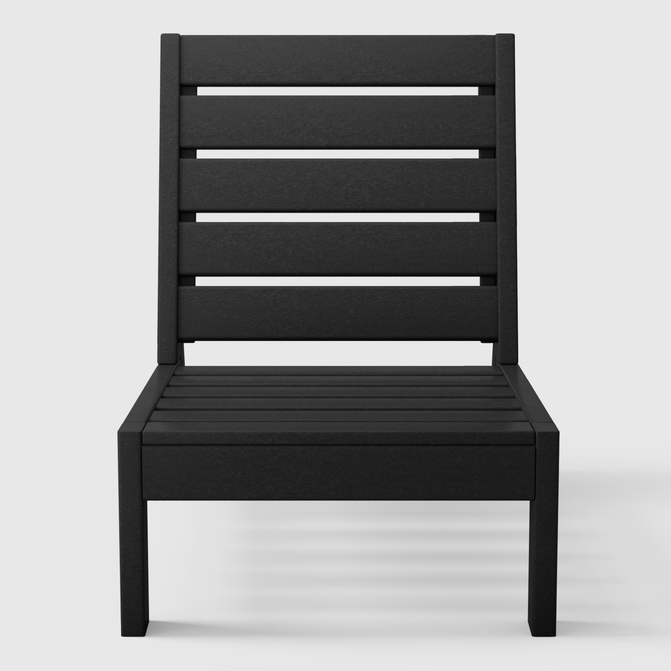 Portsmouth Outdoor HDPE Deep Seating Modular Armless Patio Chair
