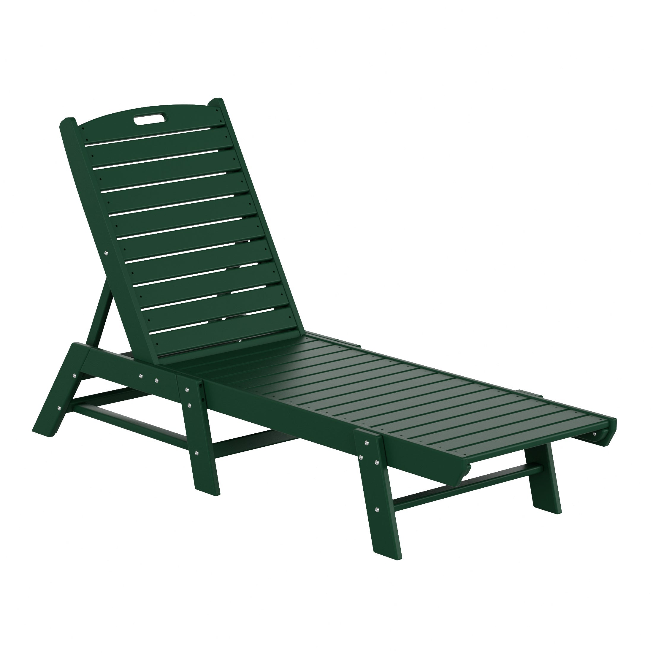 Paradise Poly Reclining Outdoor Patio Chaise Lounge Chair Adjustable
