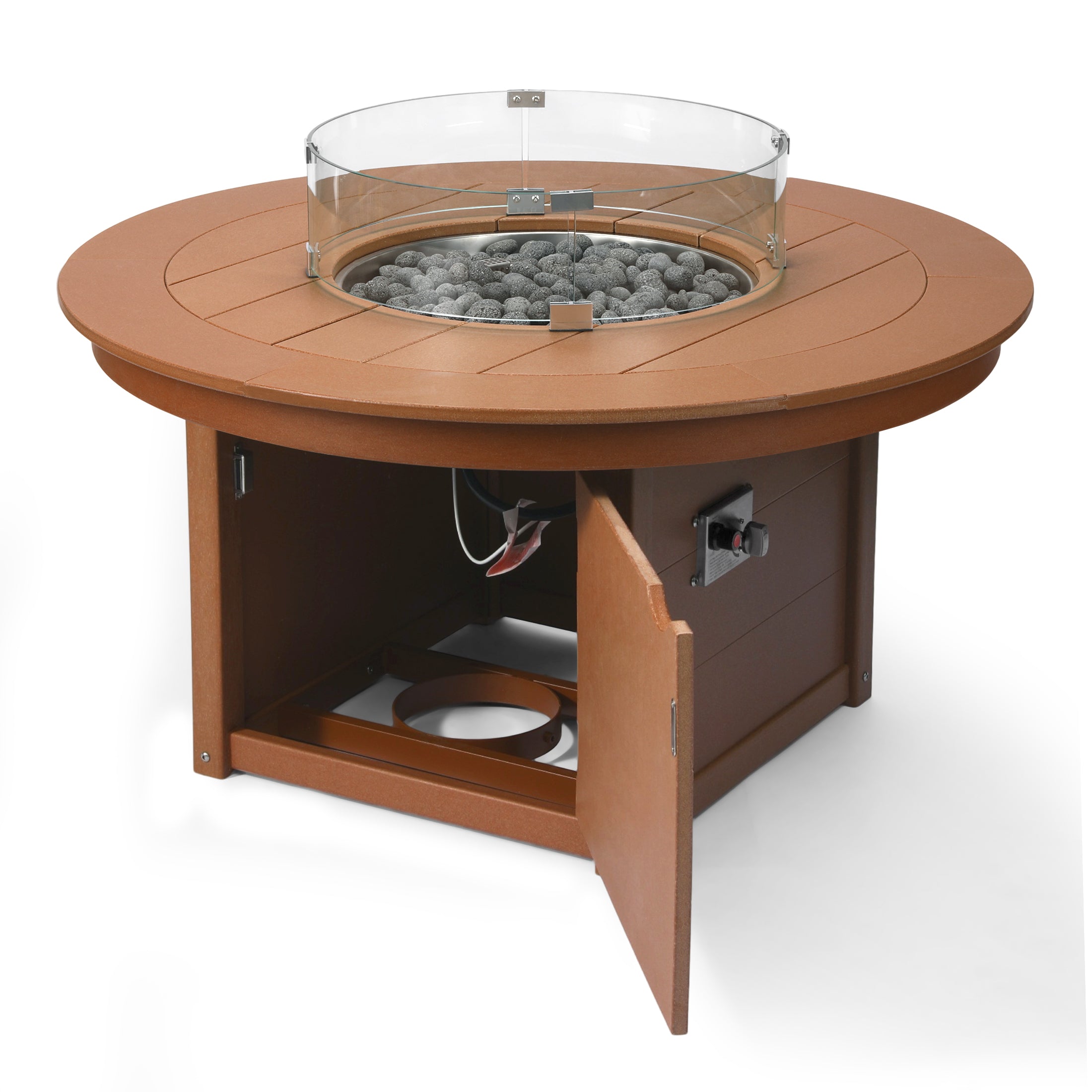 Sol 47" Modern Outdoor 55,000 BTU Patio Propane Round Fire Pit Table