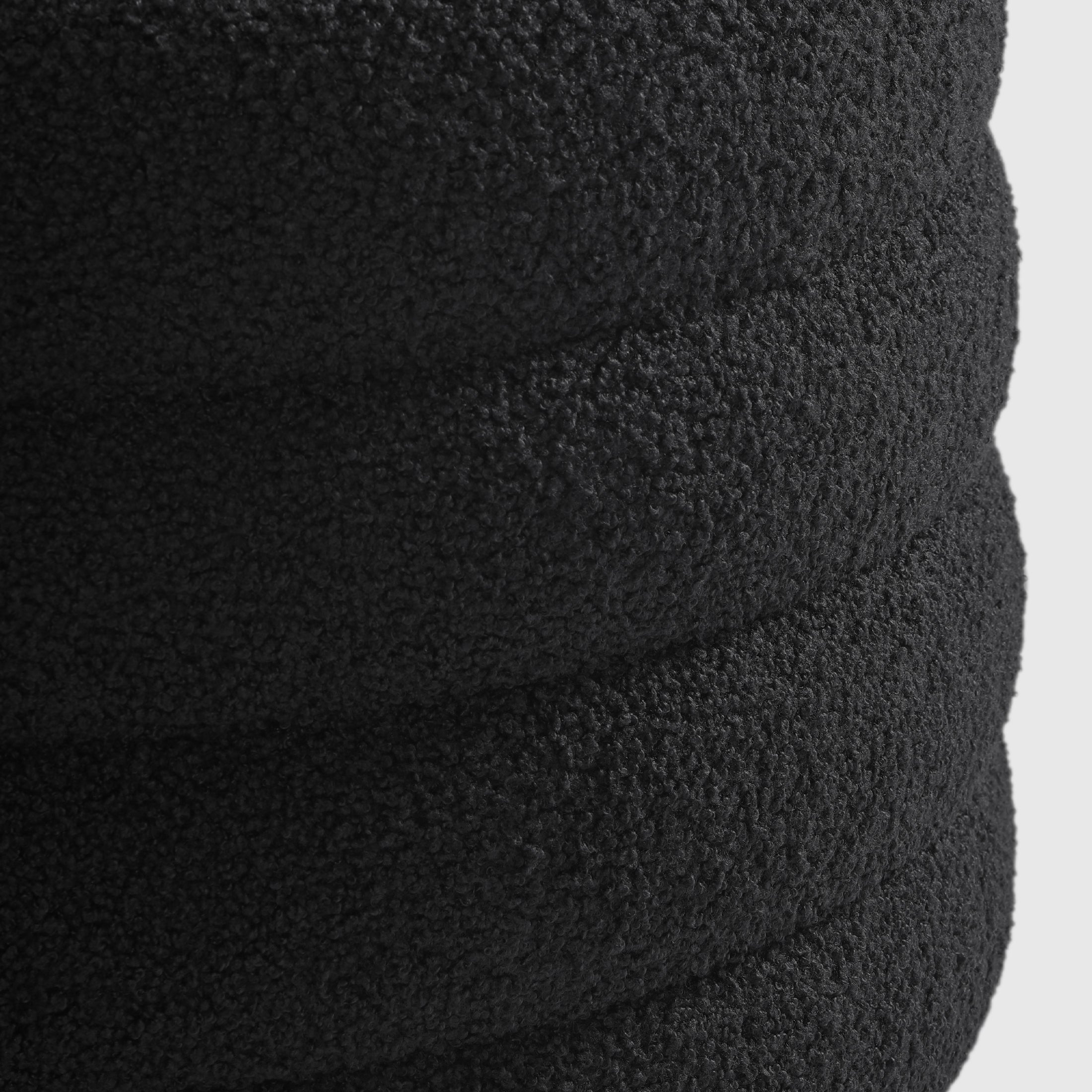 Celine Mid-Century Modern Faux Sherpa Round Storage Ottoman