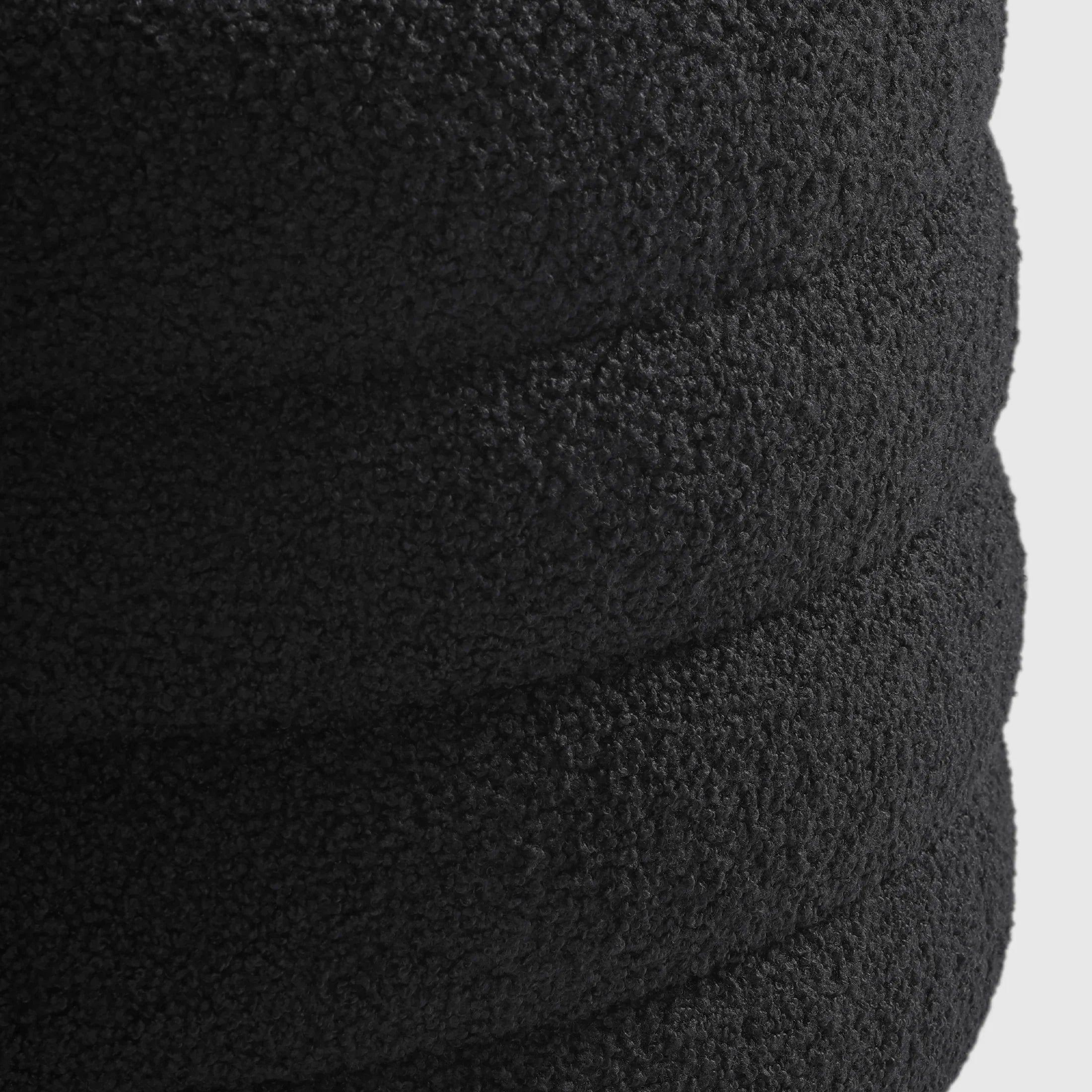 Celine Mid-Century Modern Faux Sherpa Round Storage Ottoman