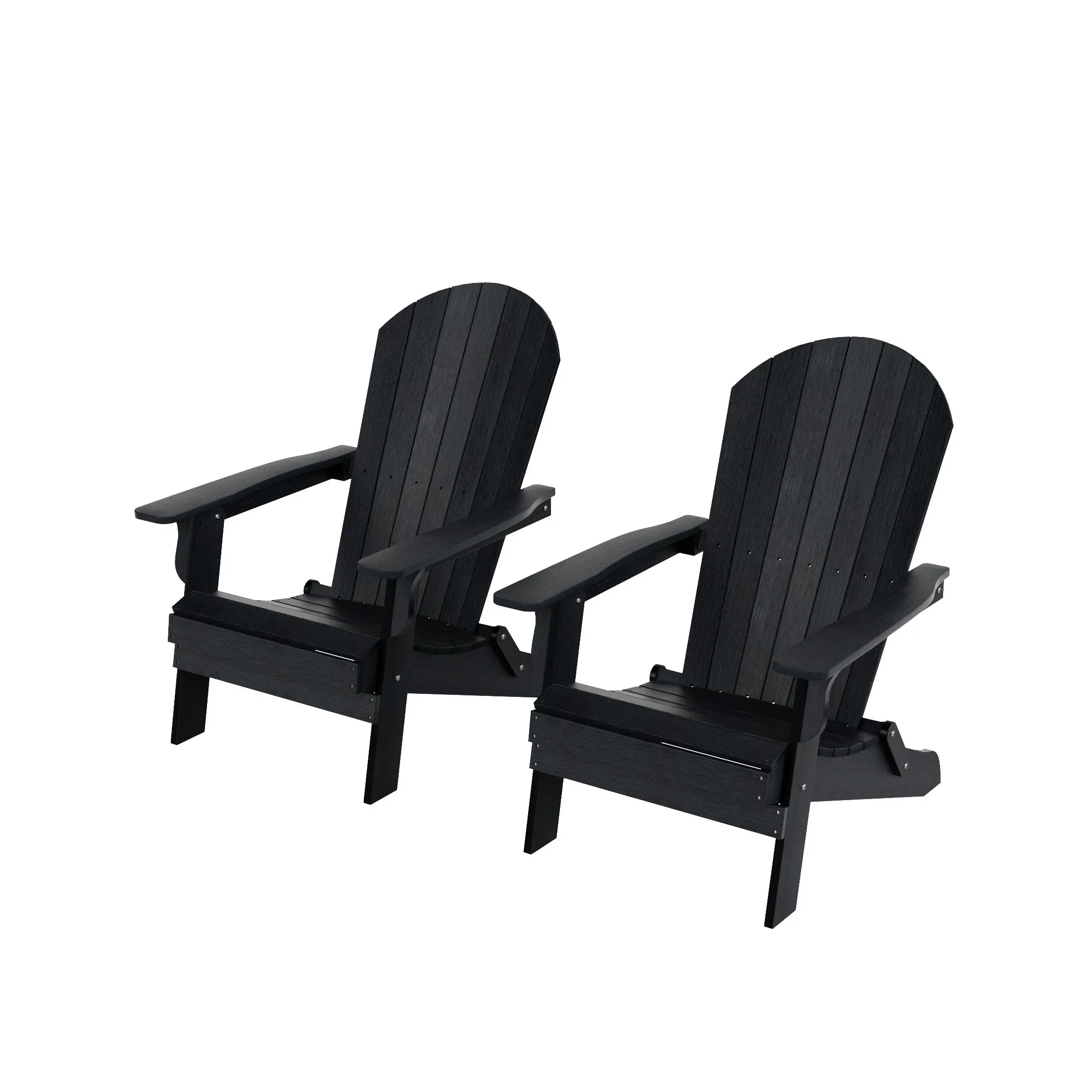 Florence HIPS Outdoor Folding Adirondack Seashell Chair (Set of 2)