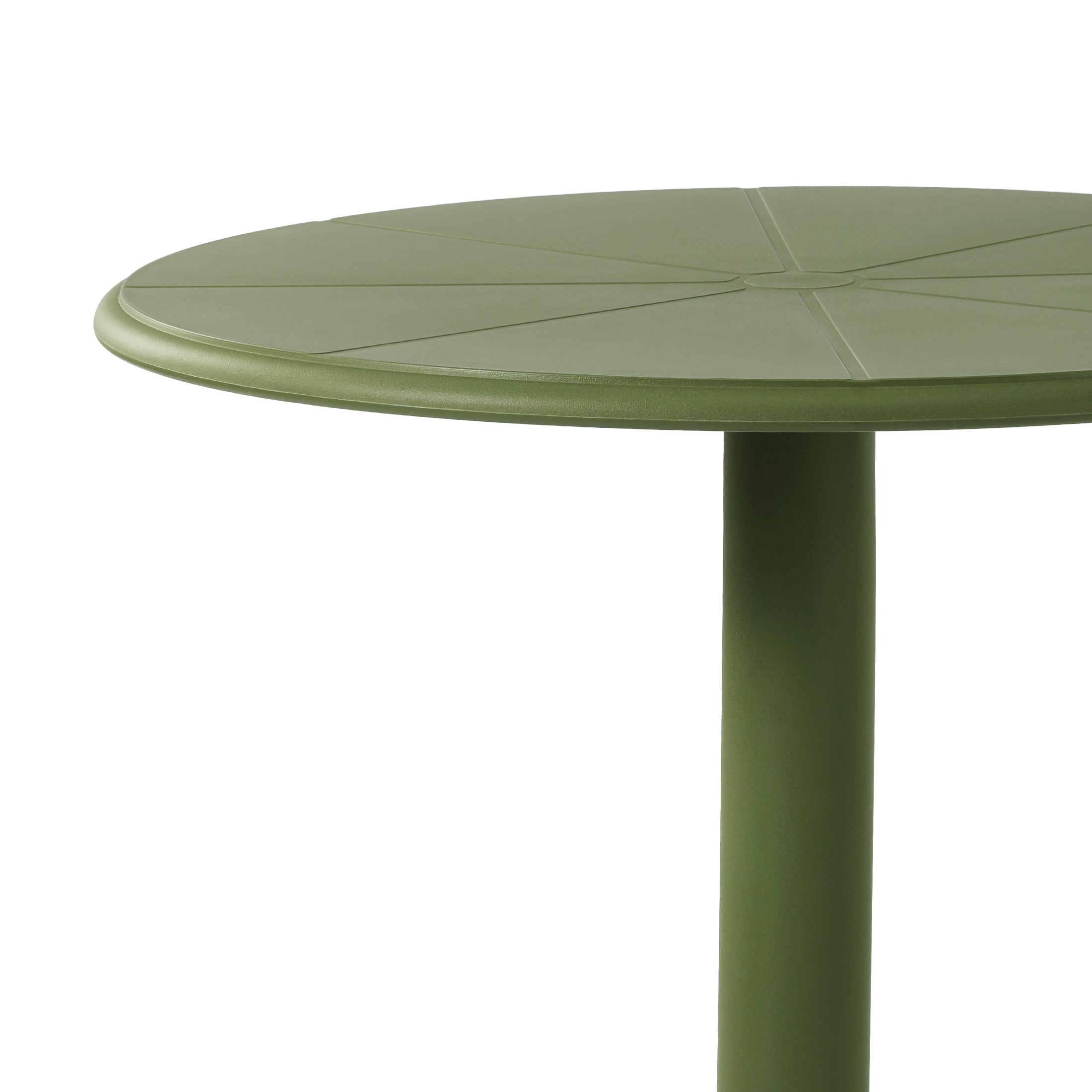 Sunshine 23.5" Outdoor Polypropylene Resin Round Patio Bistro Dining Table for 2