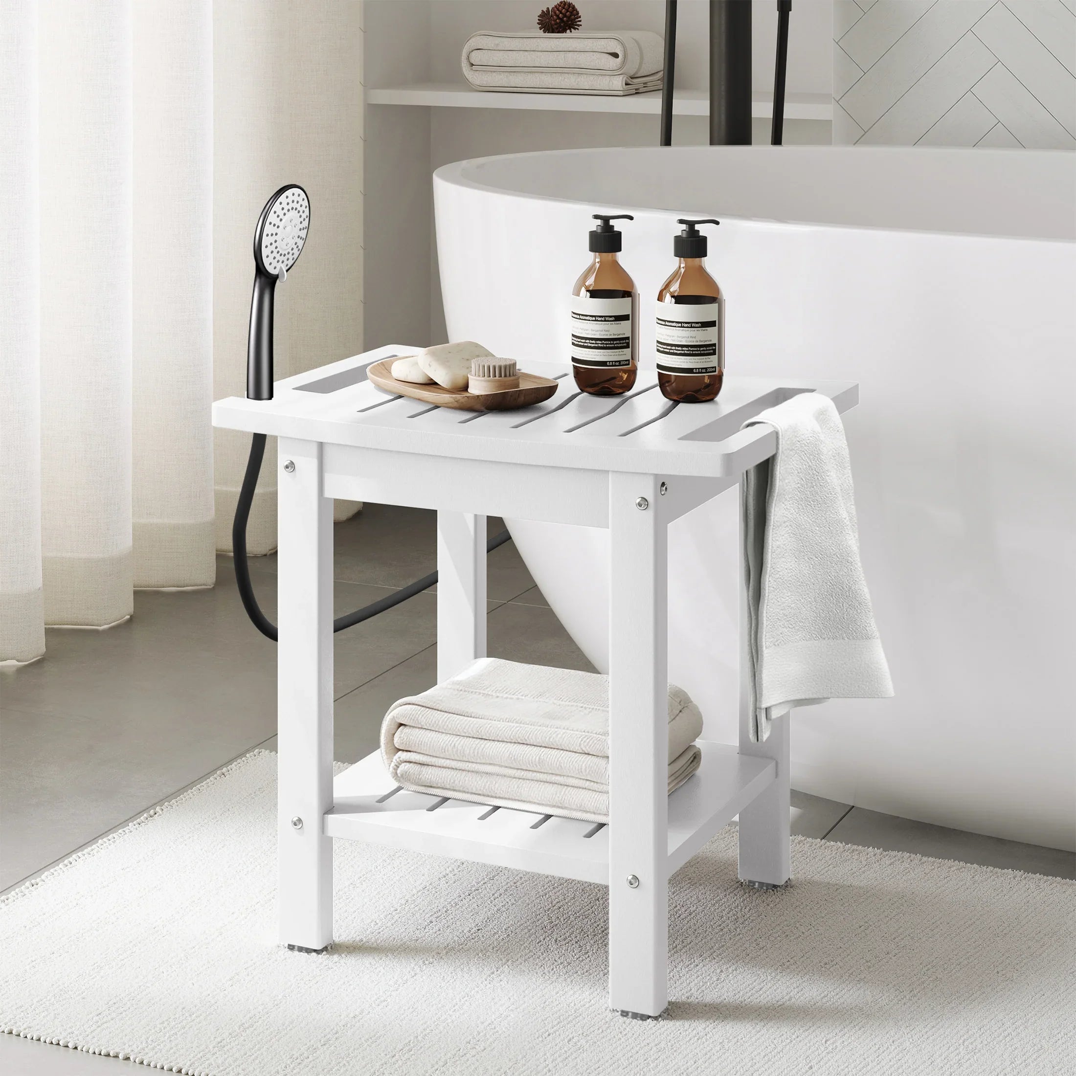 Ventura HDPE Poly Plastic Waterproof Bathroom Shower Bench