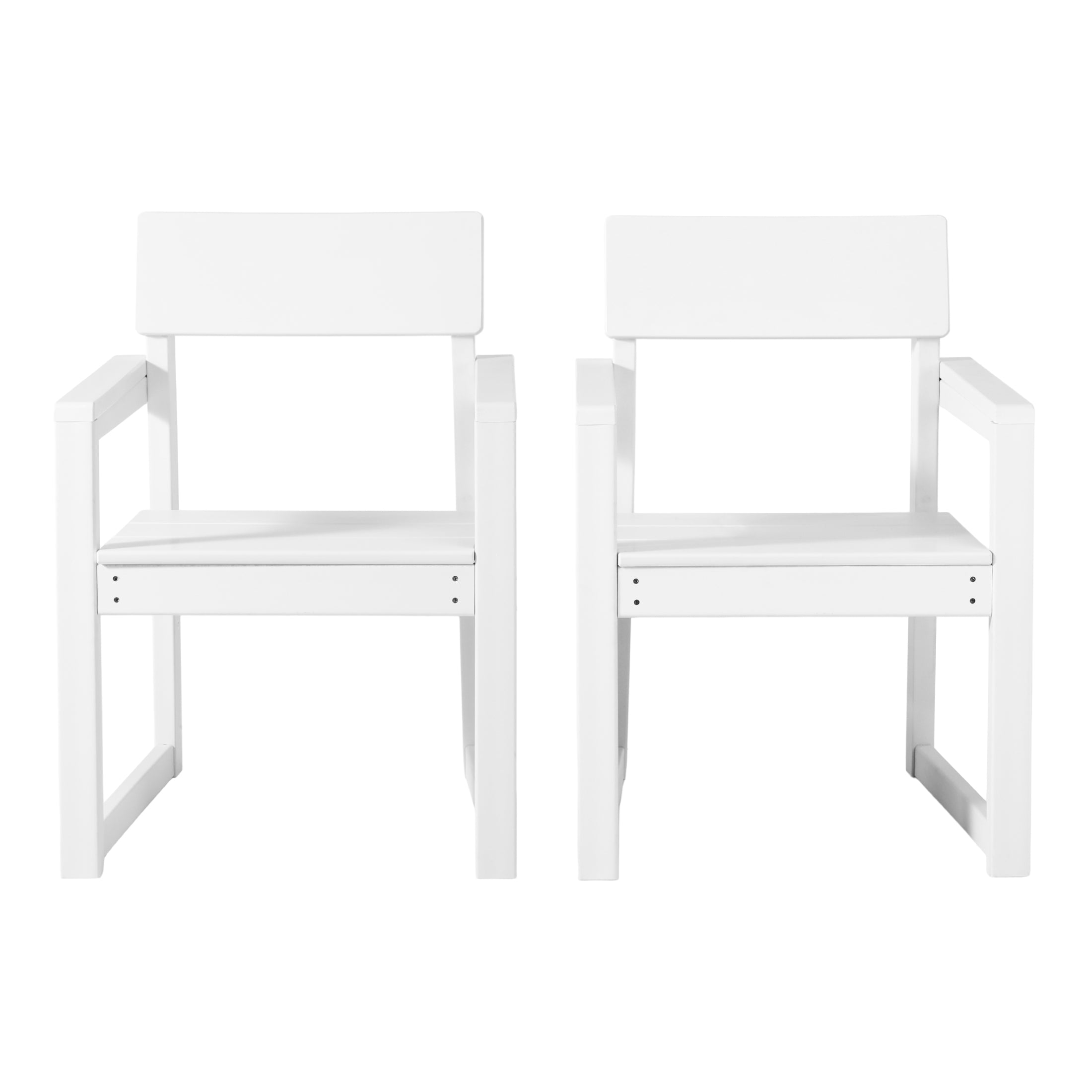 Cambria Modern HDPE Outdoor Patio Dining Arm Chairs (Set of 2)