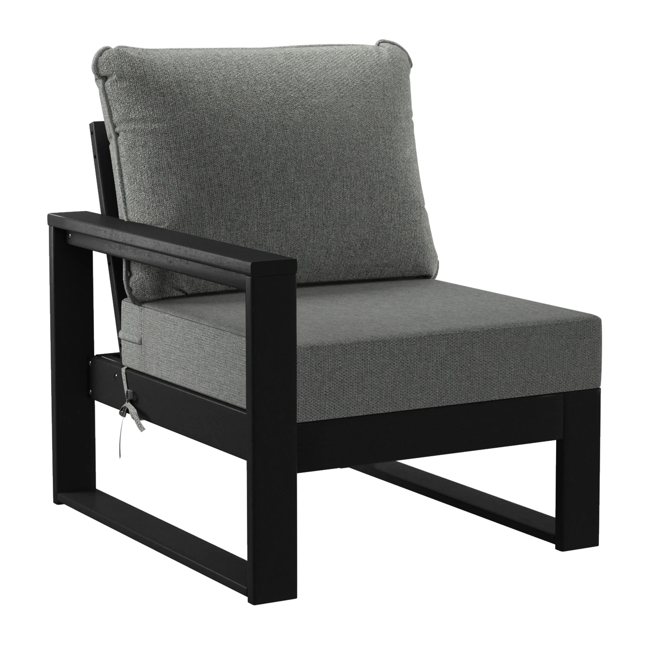 Rockaway Outdoor 4-Piece HDPE L-Shaped Modular Patio Sofa Furniture Set