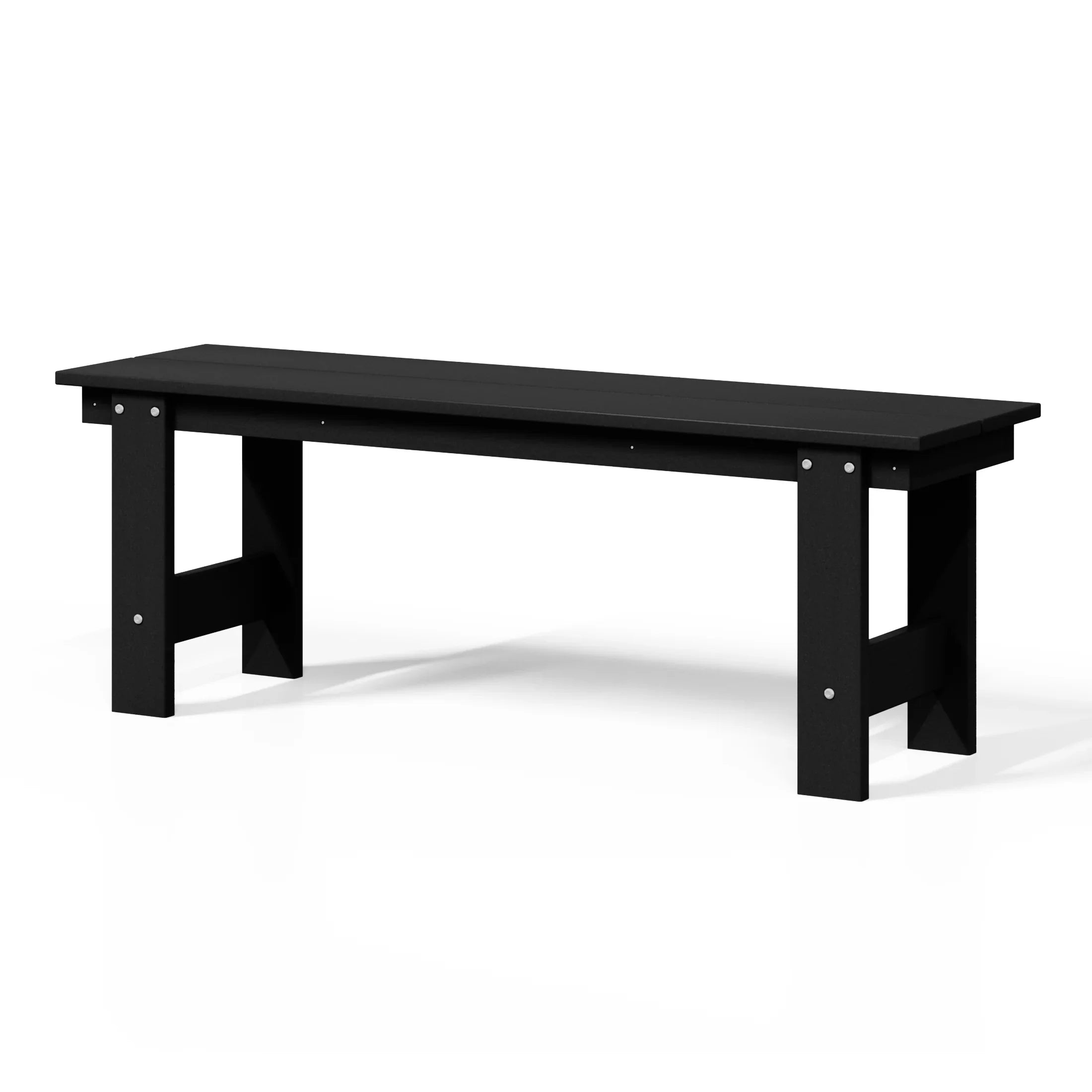 Palms Outdoor HDPE 48" Modern Backless Patio Bench