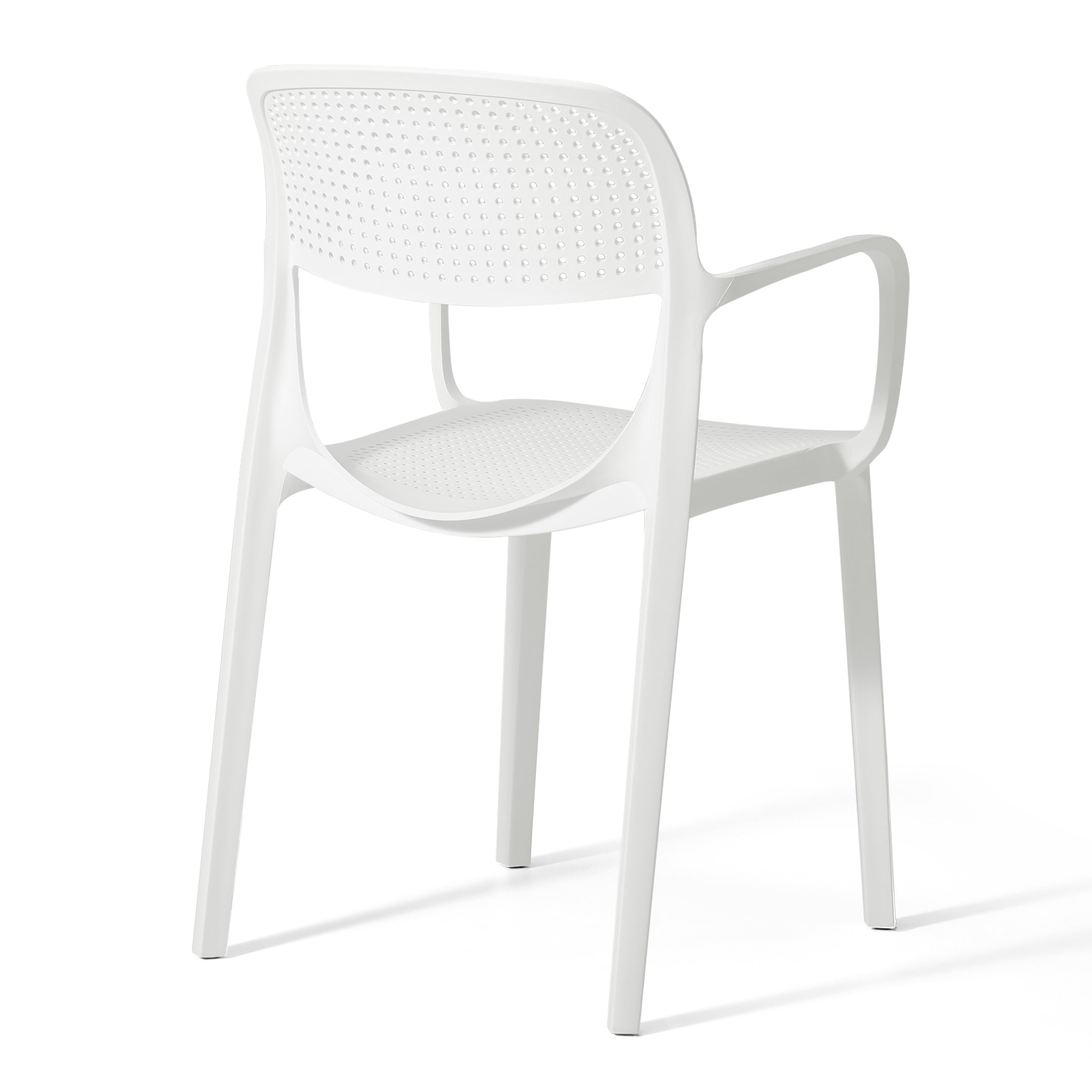 Sunshine Outdoor Stackable Plastic Resin Patio Dining Armchair (Set of 2)