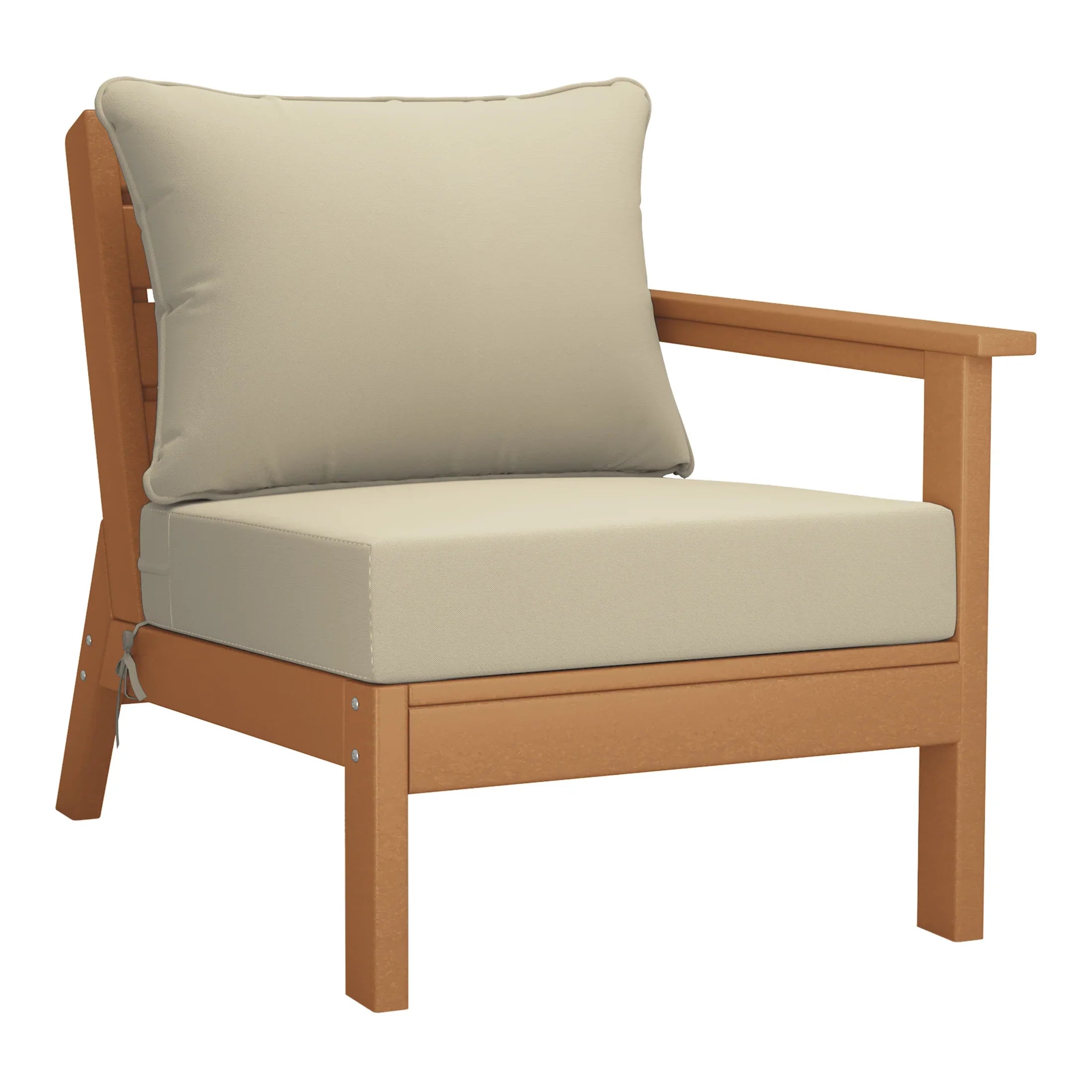 Portsmouth Outdoor Patio HDPE Sectional Sofa with Patio Cushions