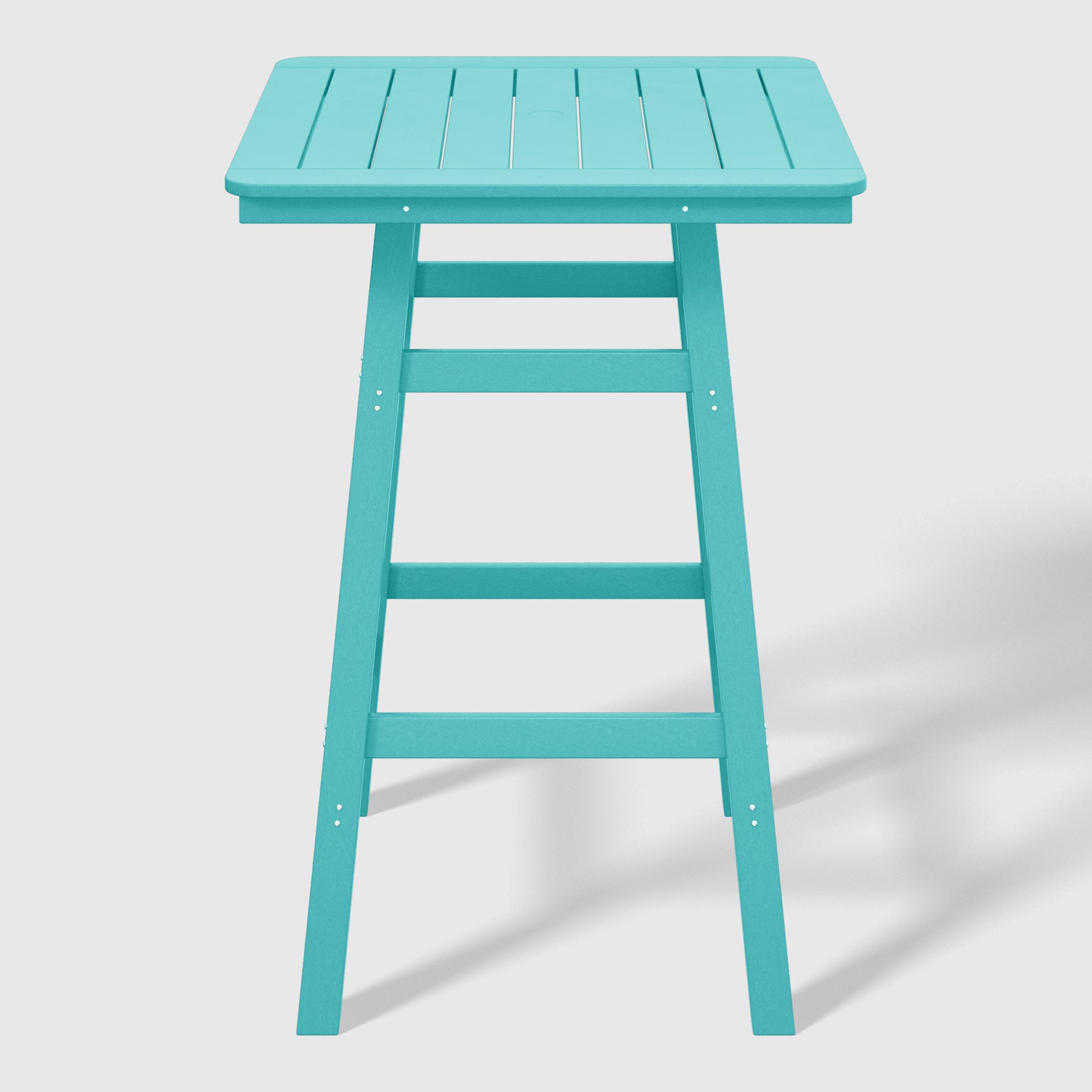 Paradise 30" Square Outdoor Patio Bistro Bar Table With Umbrella Hole