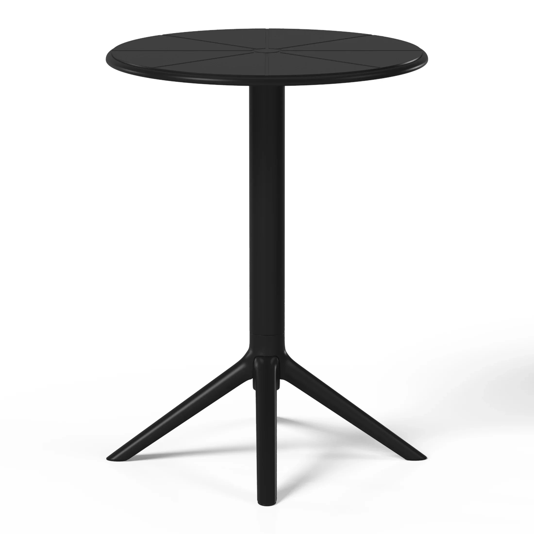 Sunshine 23.5" Outdoor Polypropylene Resin Round Patio Bistro Dining Table for 2