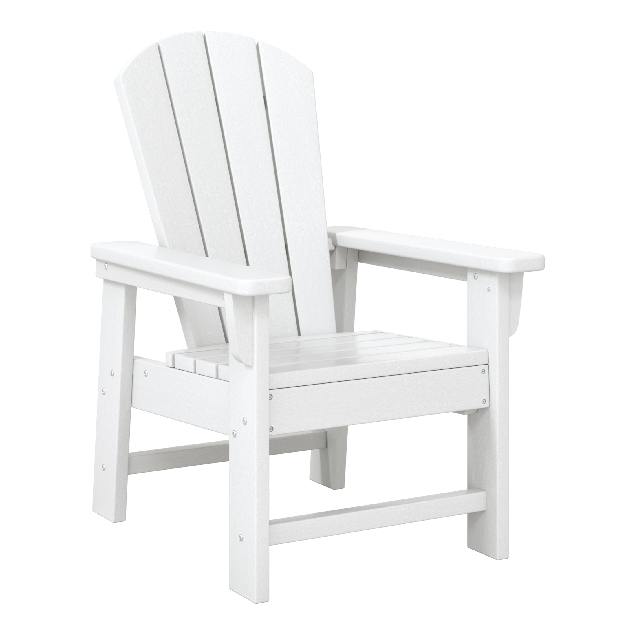 Paradise 2-Piece Kids Outdoor HDPE Adirondack Chair With Square Side Table Set