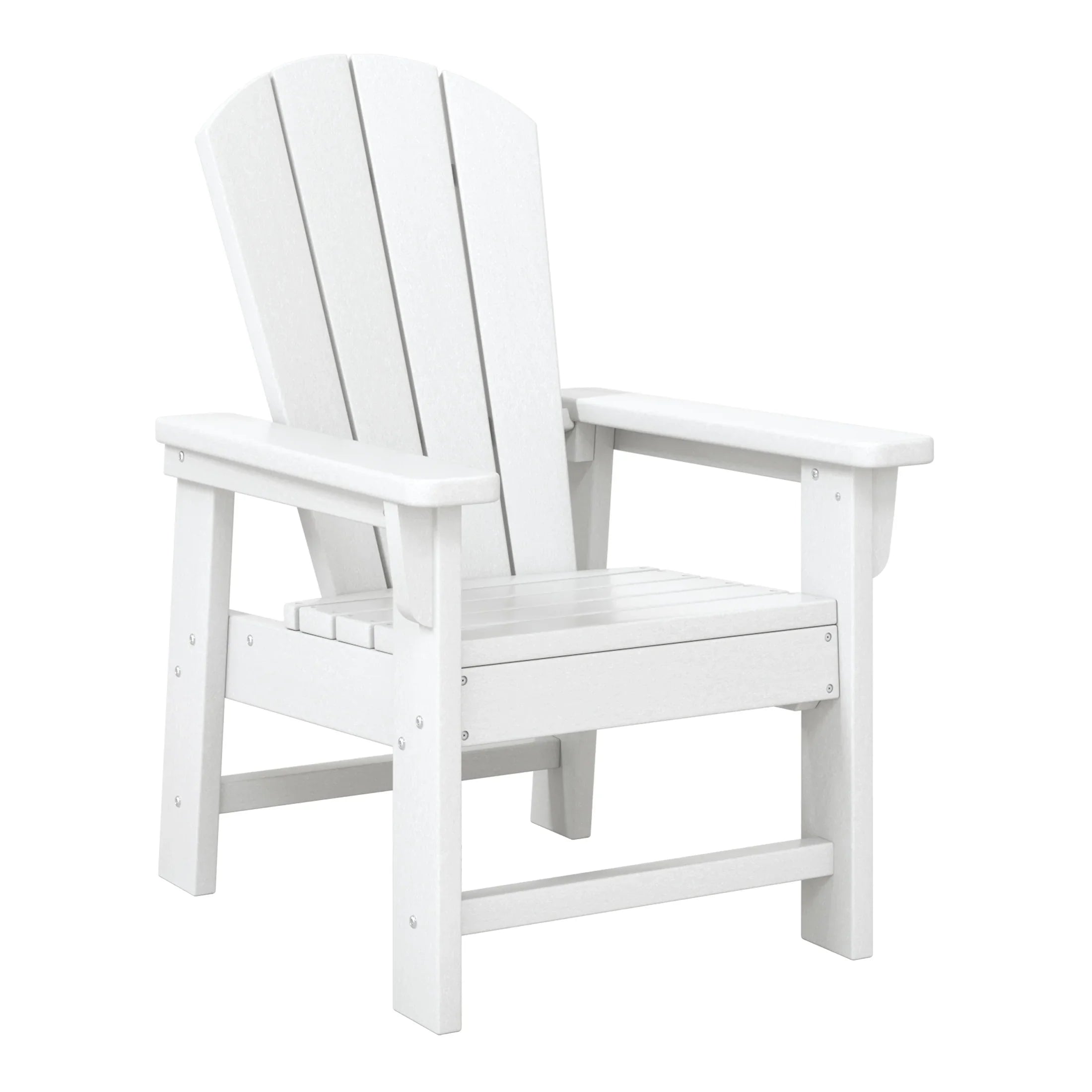 Paradise 2-Piece Kids Outdoor HDPE Adirondack Chair With Square Side Table Set