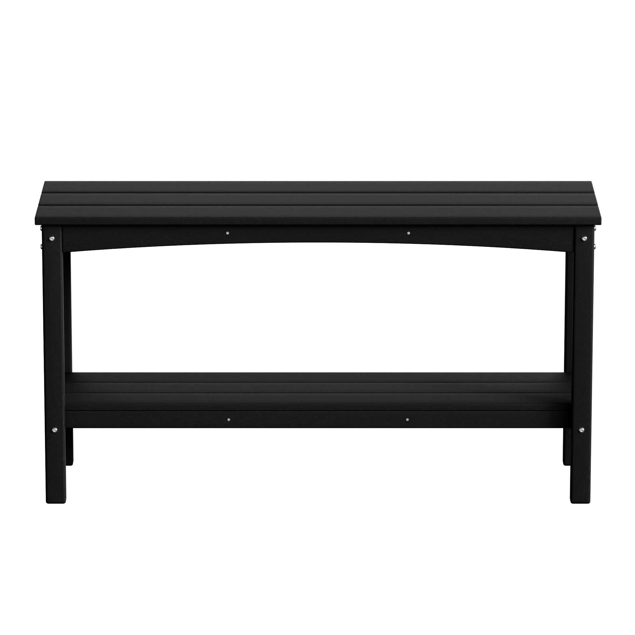 Paradise 55" Outdoor Patio HDPE Adirondack 2-Tier Shelf Console Table