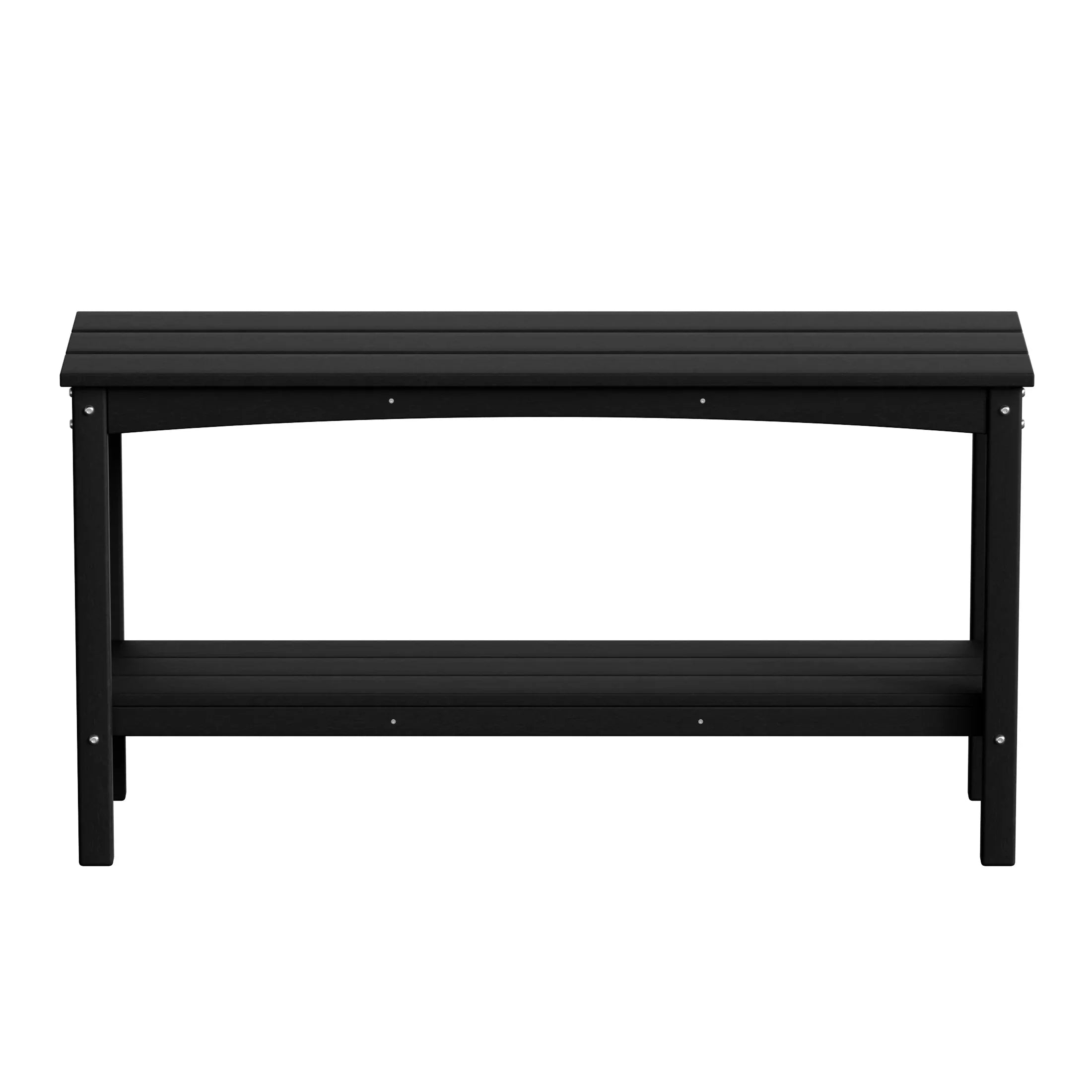 Paradise 55" Outdoor Patio HDPE Adirondack 2-Tier Shelf Console Table