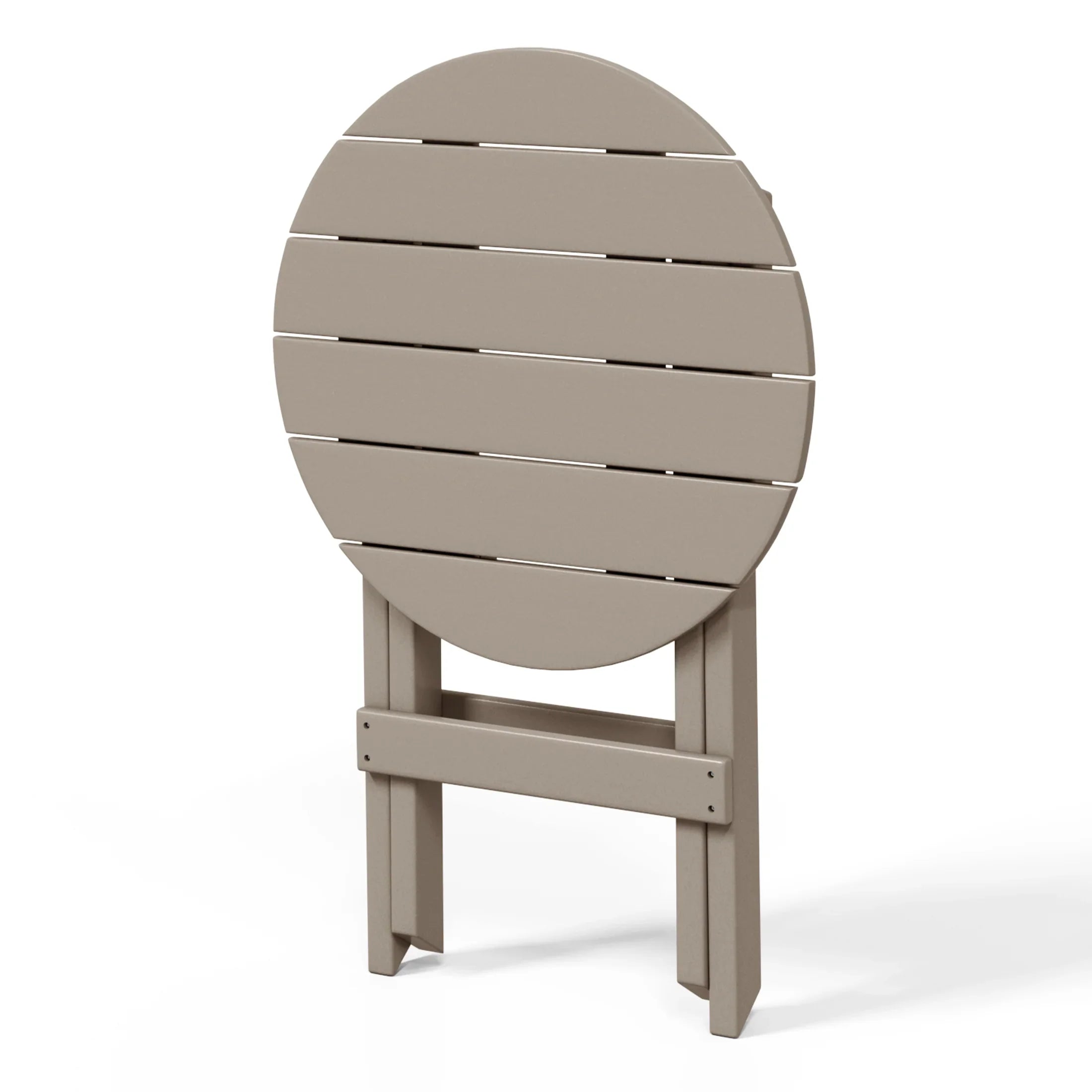 Paradise HDPE Outdoor 24.5 Inch Round Portable Folding Patio Dining Table