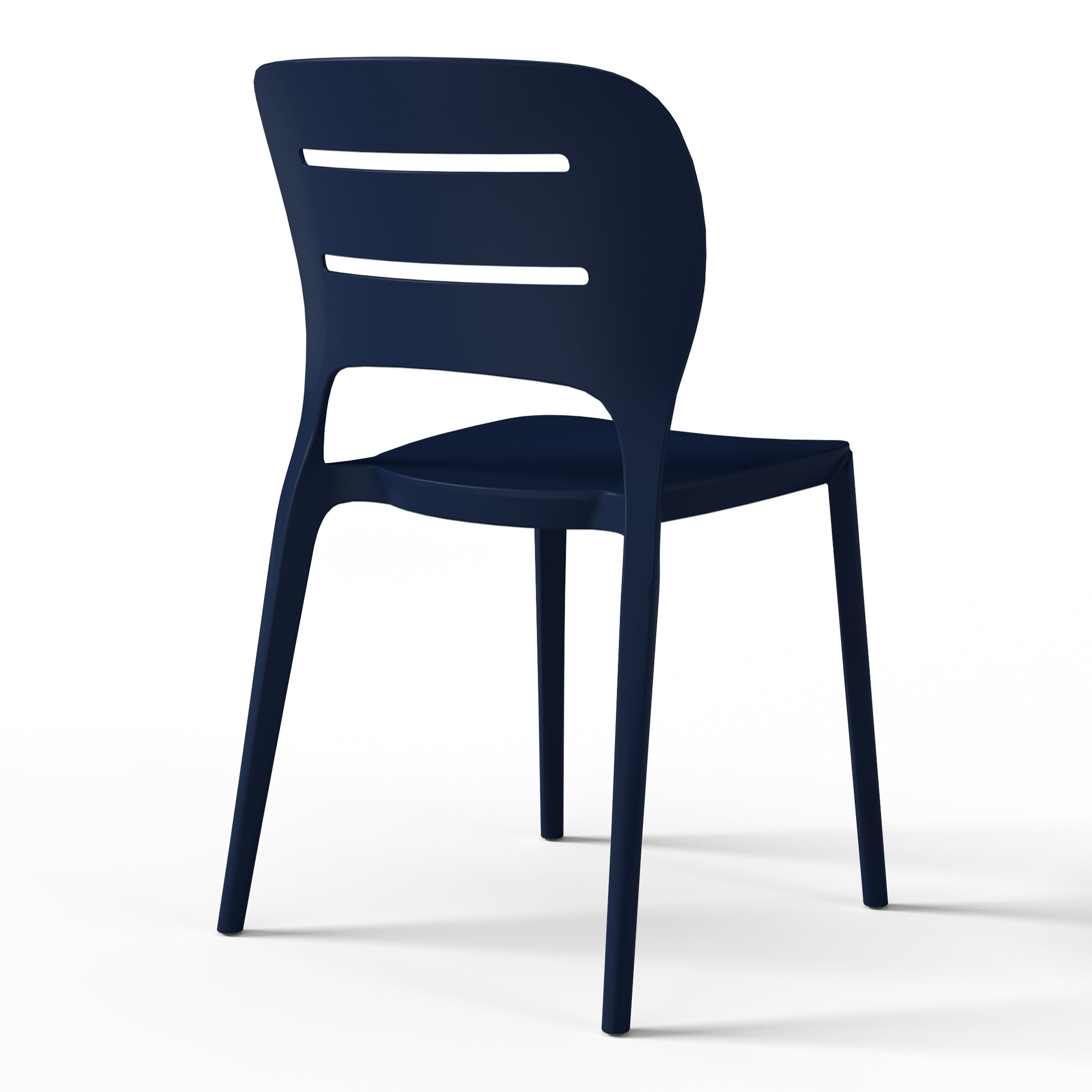 Sunshine Outdoor Modern Stackable Plastic Patio Dining Side Chairs (Set of 2)