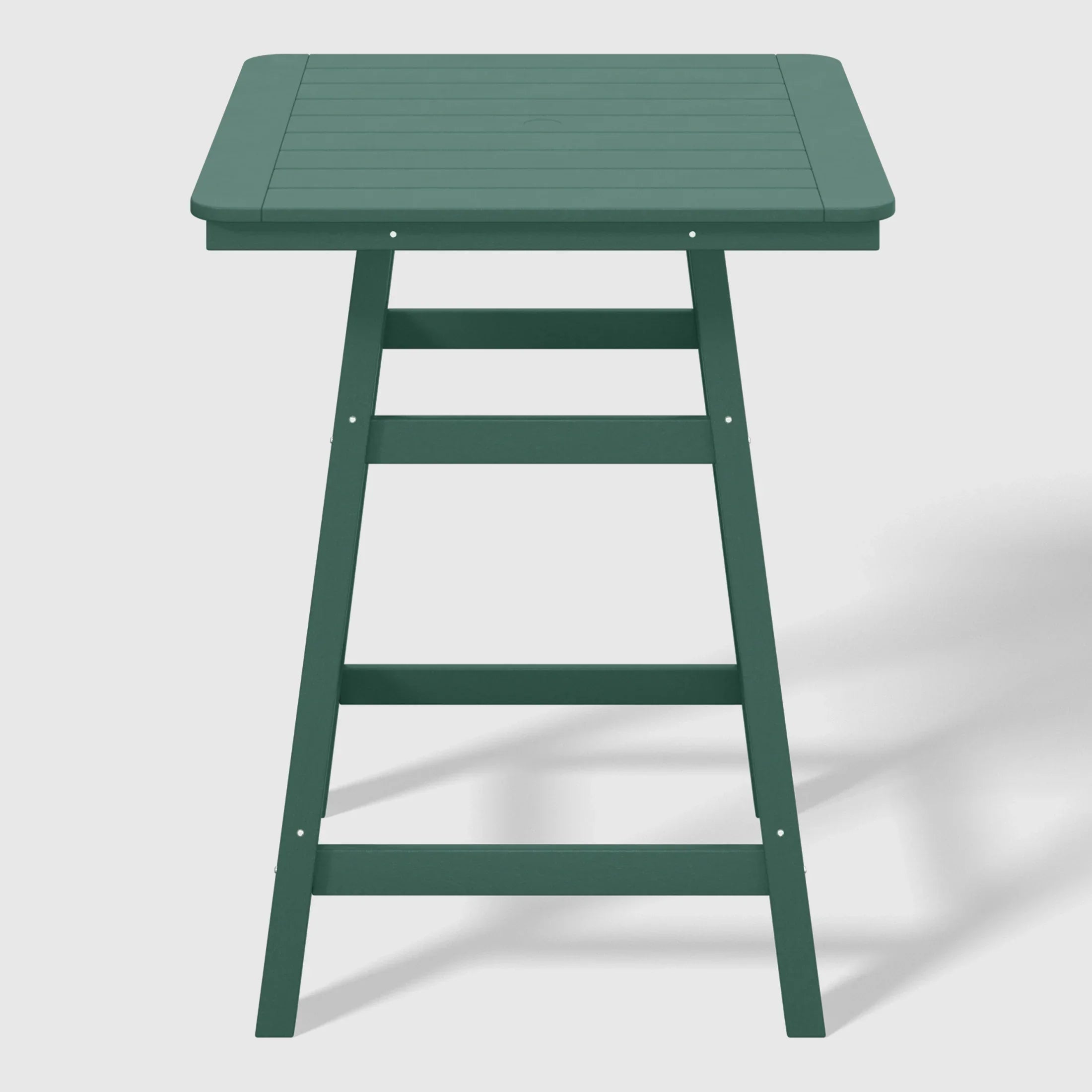 Paradise 30" Square Outdoor Patio Counter High Bistro Bar Table With Umbrella Hole