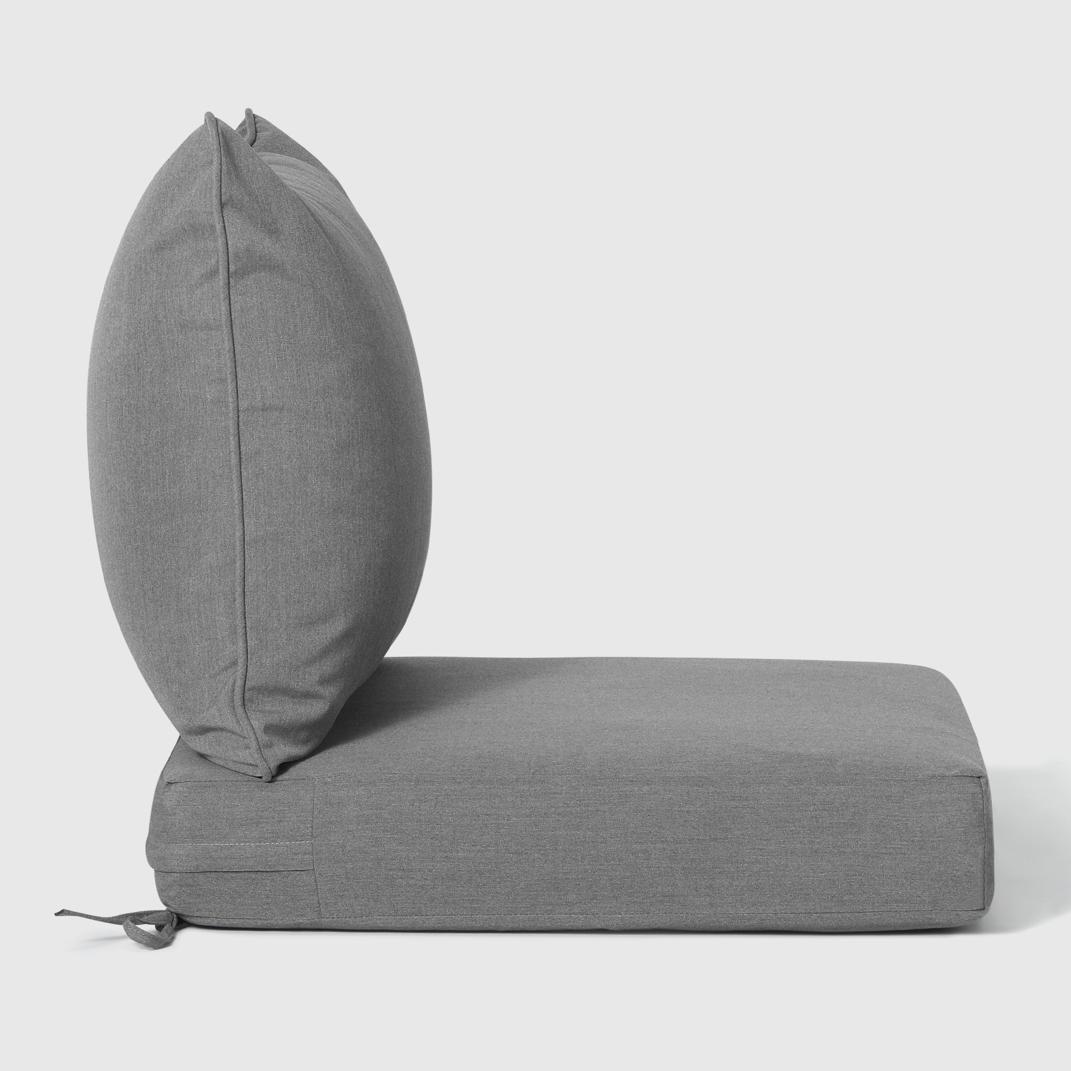 Harmony Water Repellent Outdoor 2-Piece Deep Set Patio Seat Back Chair Cushions, 25" x 25"