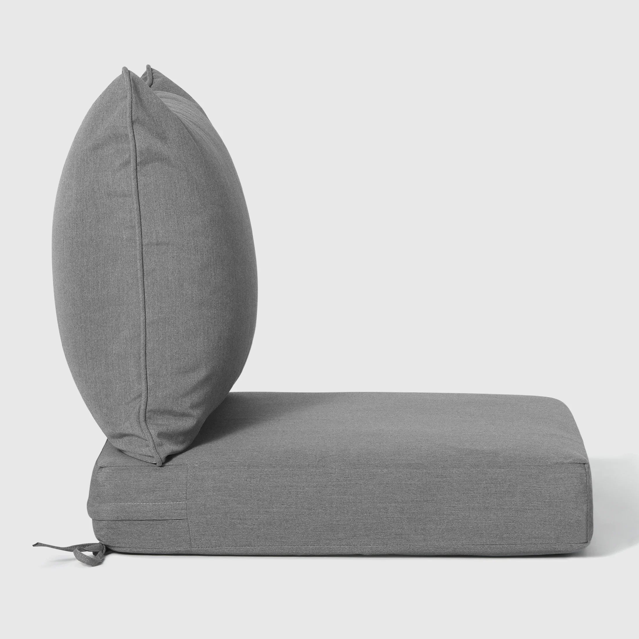 Harmony Water Repellent Outdoor 2-Piece Deep Set Patio Seat Back Chair Cushions, 25" x 25"