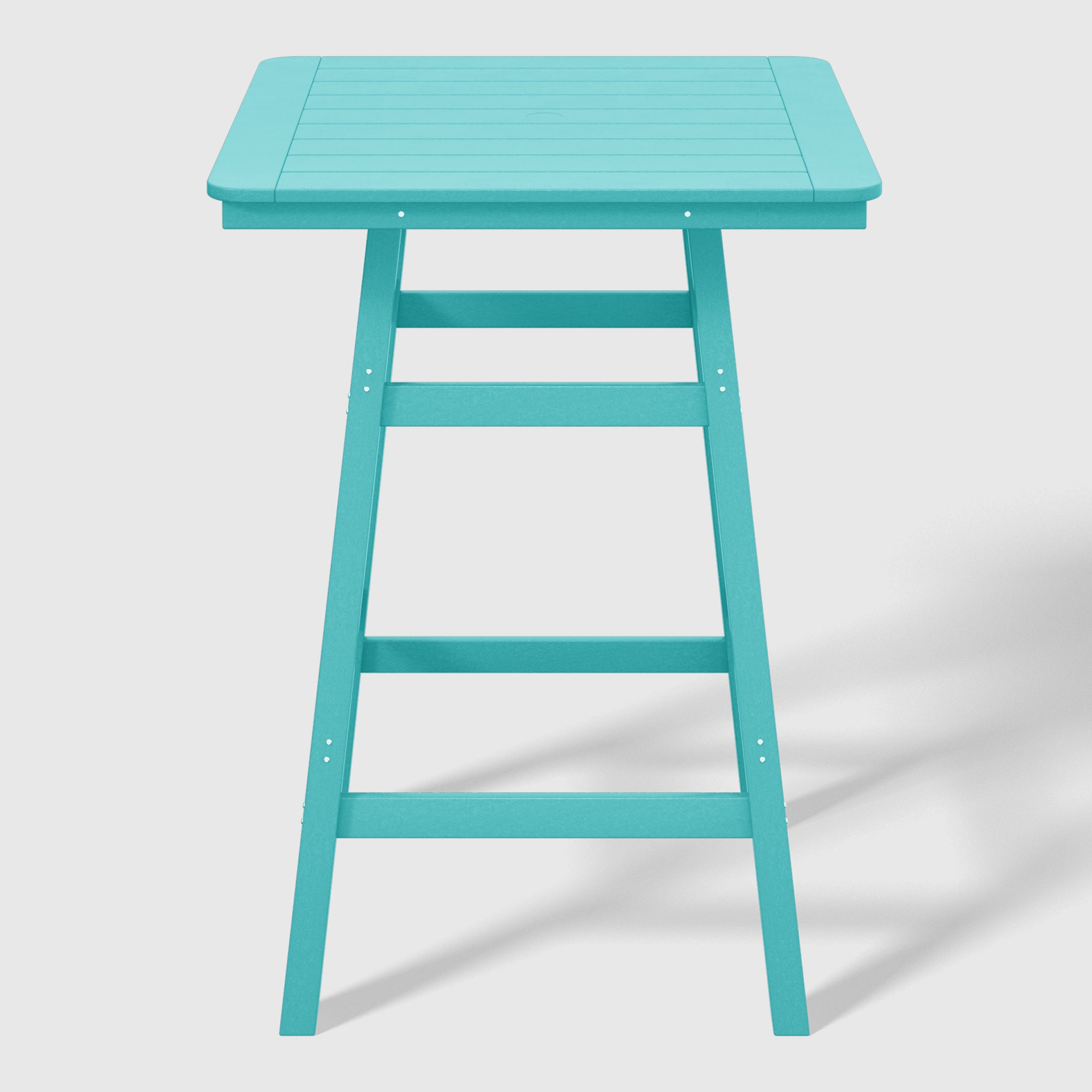 Paradise 30" Square Outdoor Patio Bistro Bar Table With Umbrella Hole