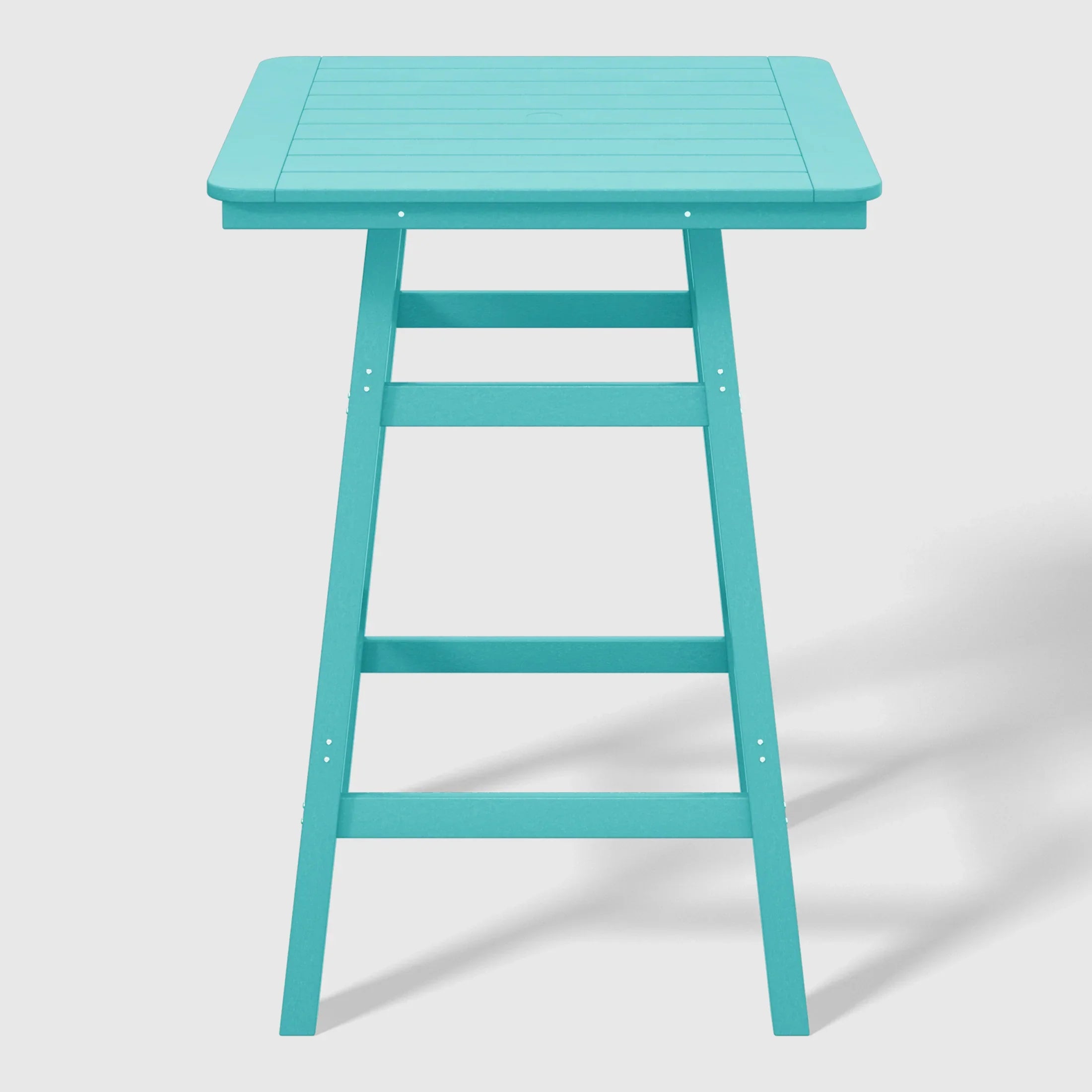 Paradise 30" Square Outdoor Patio Bistro Bar Table With Umbrella Hole