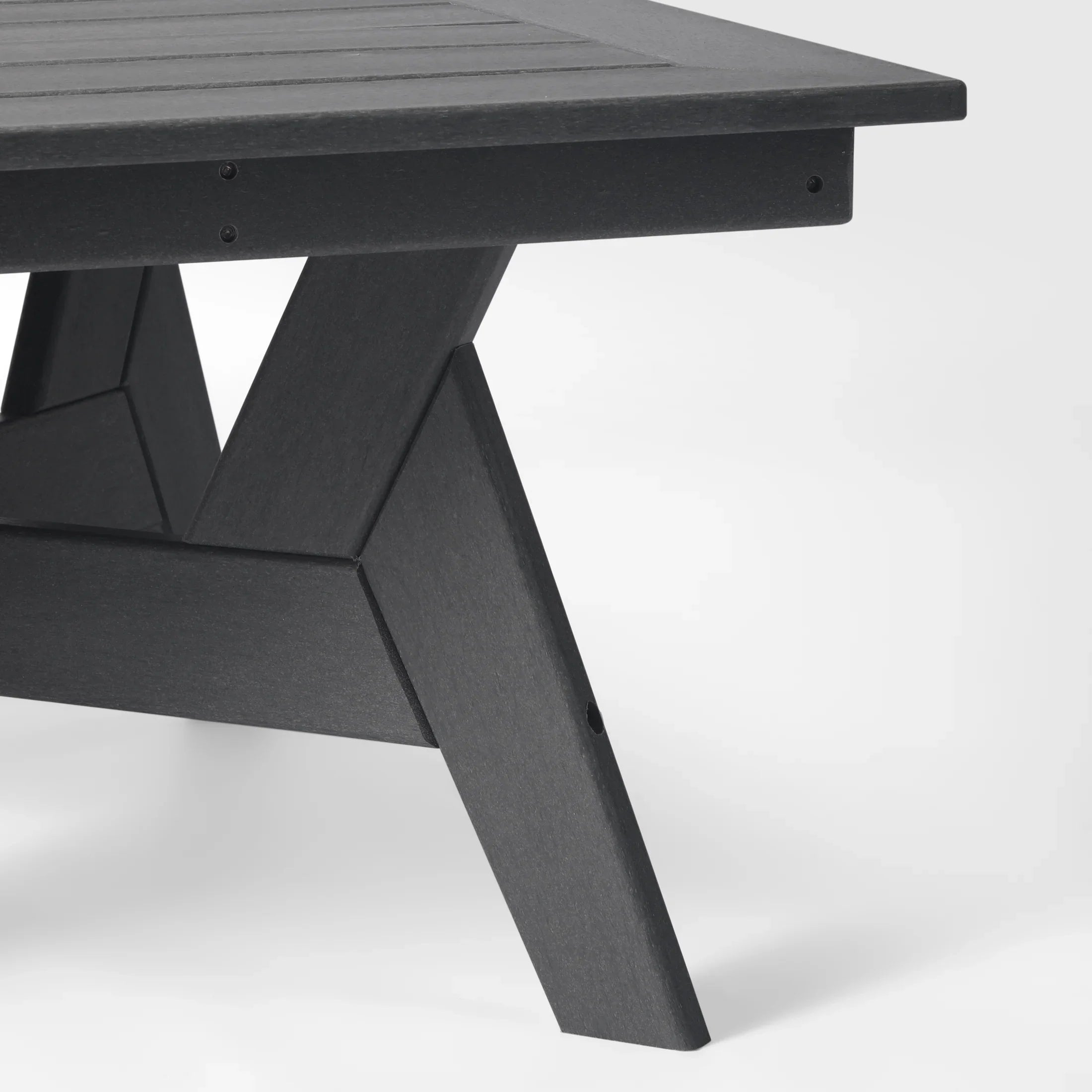 Portsmouth Modern Low Outdoor Patio Square HDPE Coffee Table