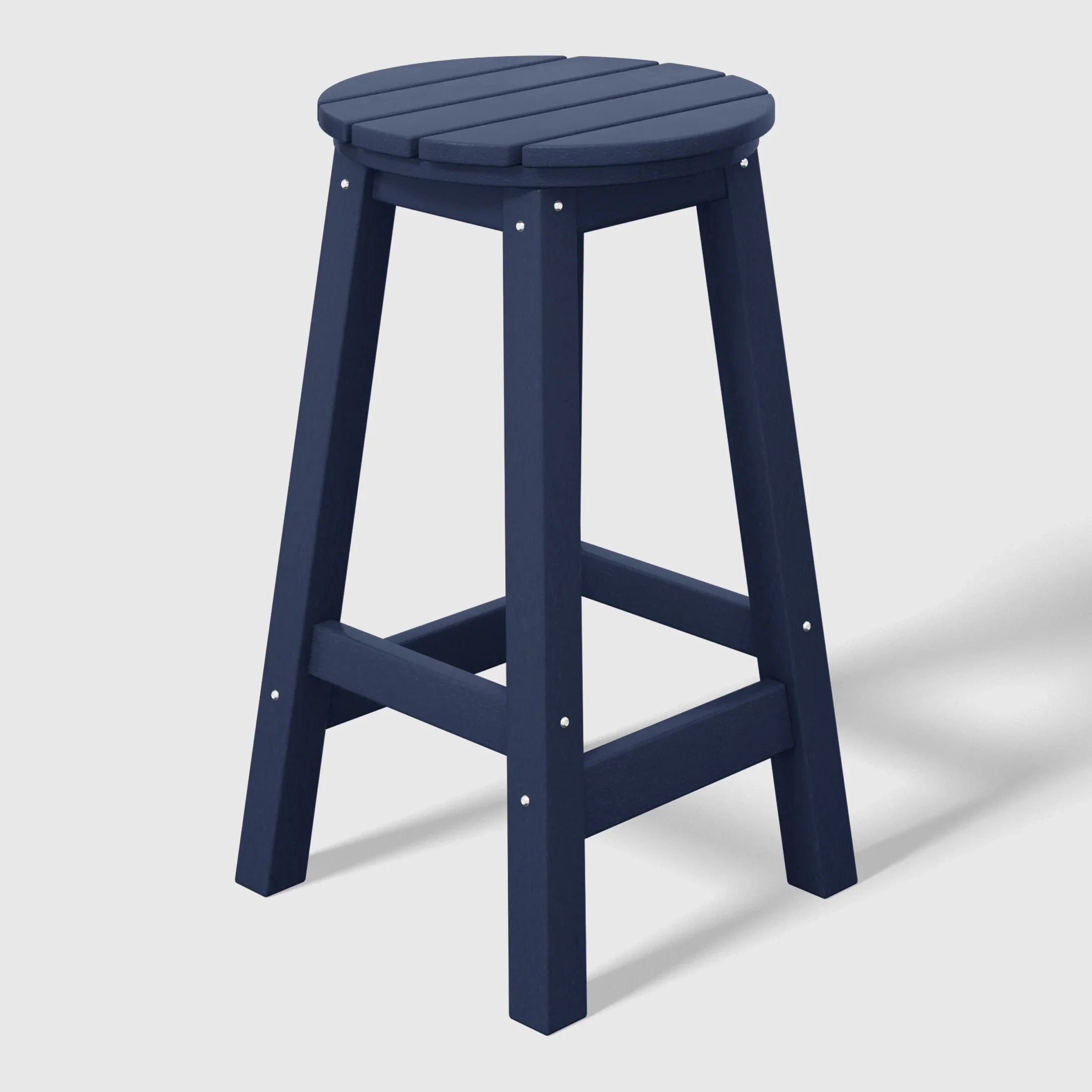Paradise 24" HDPE Outdoor Patio Round Counter Height Bar Stool