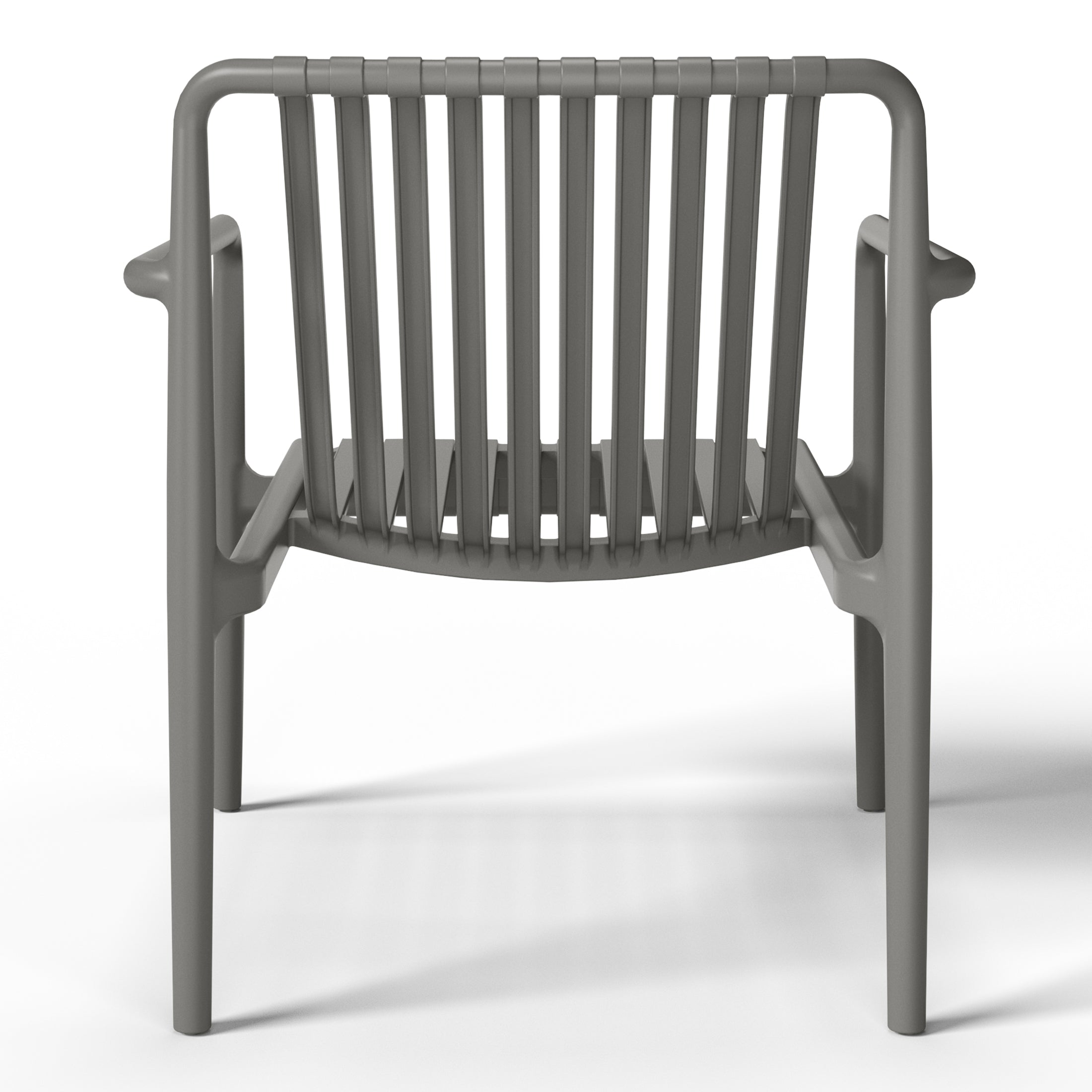 Sunshine Outdoor Modern Stackable Plastic Patio Club Armchairs (Set of 2)