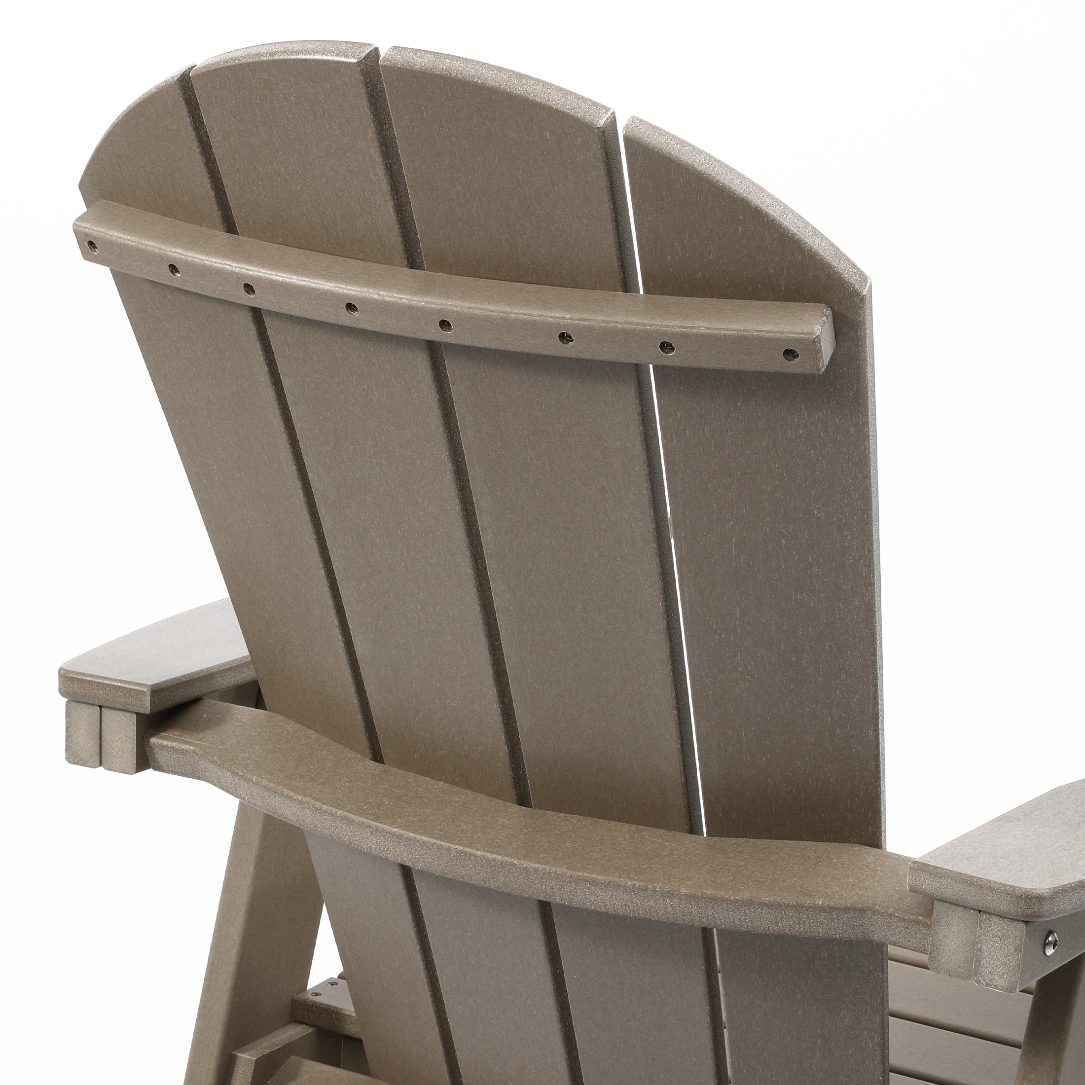 Paradise Outdoor HDPE Swivel Adirondack Bar Height Chair With Cup Holder
