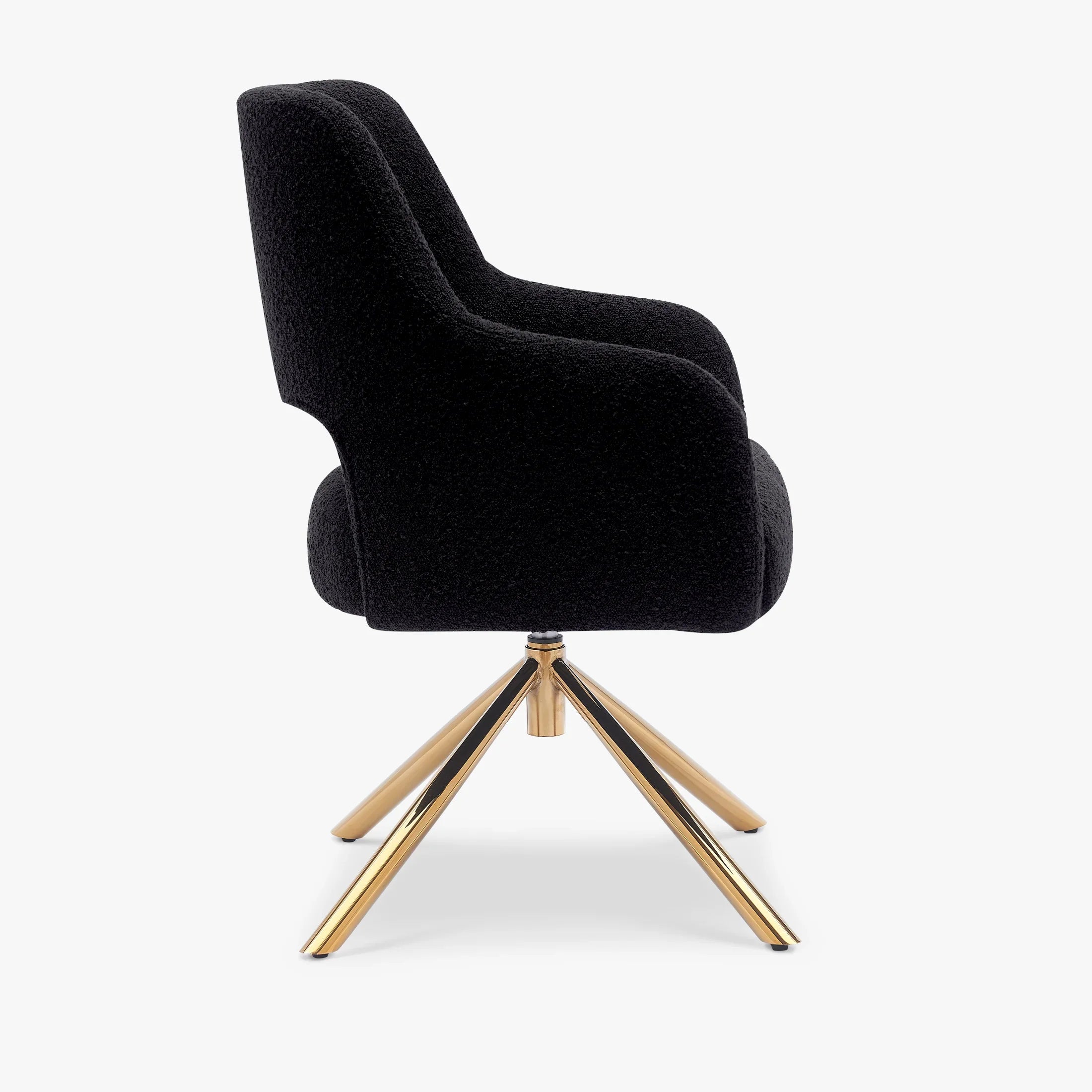 Amélie Mid-Century Modern Wide Boucle Swivel Accent Arm Chair (Set of 2)