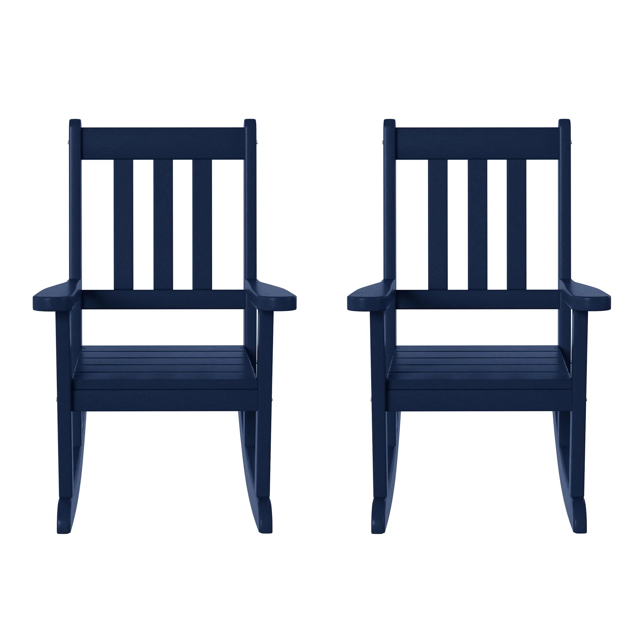 Paradise Outdoor HDPE Plastic Preschool Toddler Rocking Chairs (Set of 2)