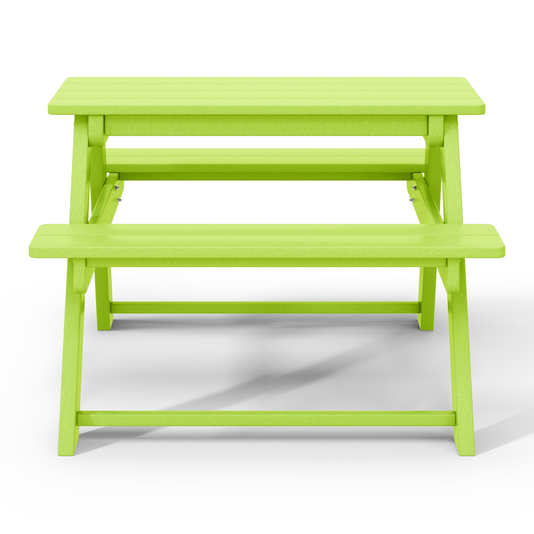 Paradise Outdoor Patio Kids HDPE Plastic Picnic Bench Table