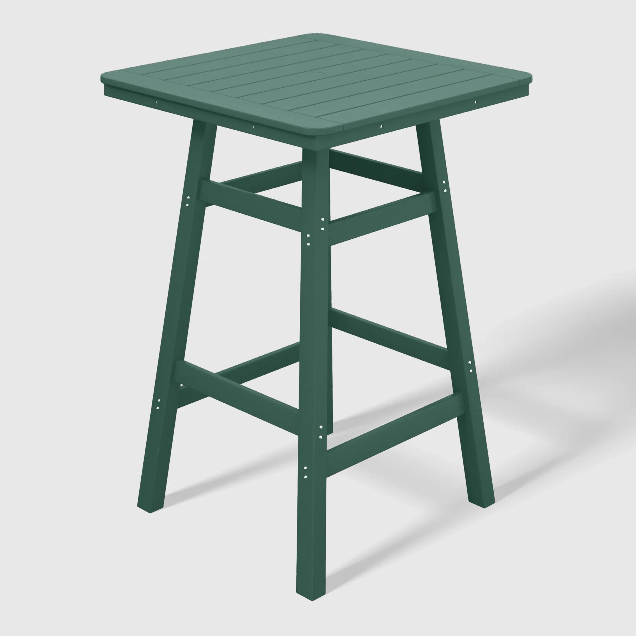 Paradise 30" Square Outdoor Patio Bistro Bar Table With Umbrella Hole
