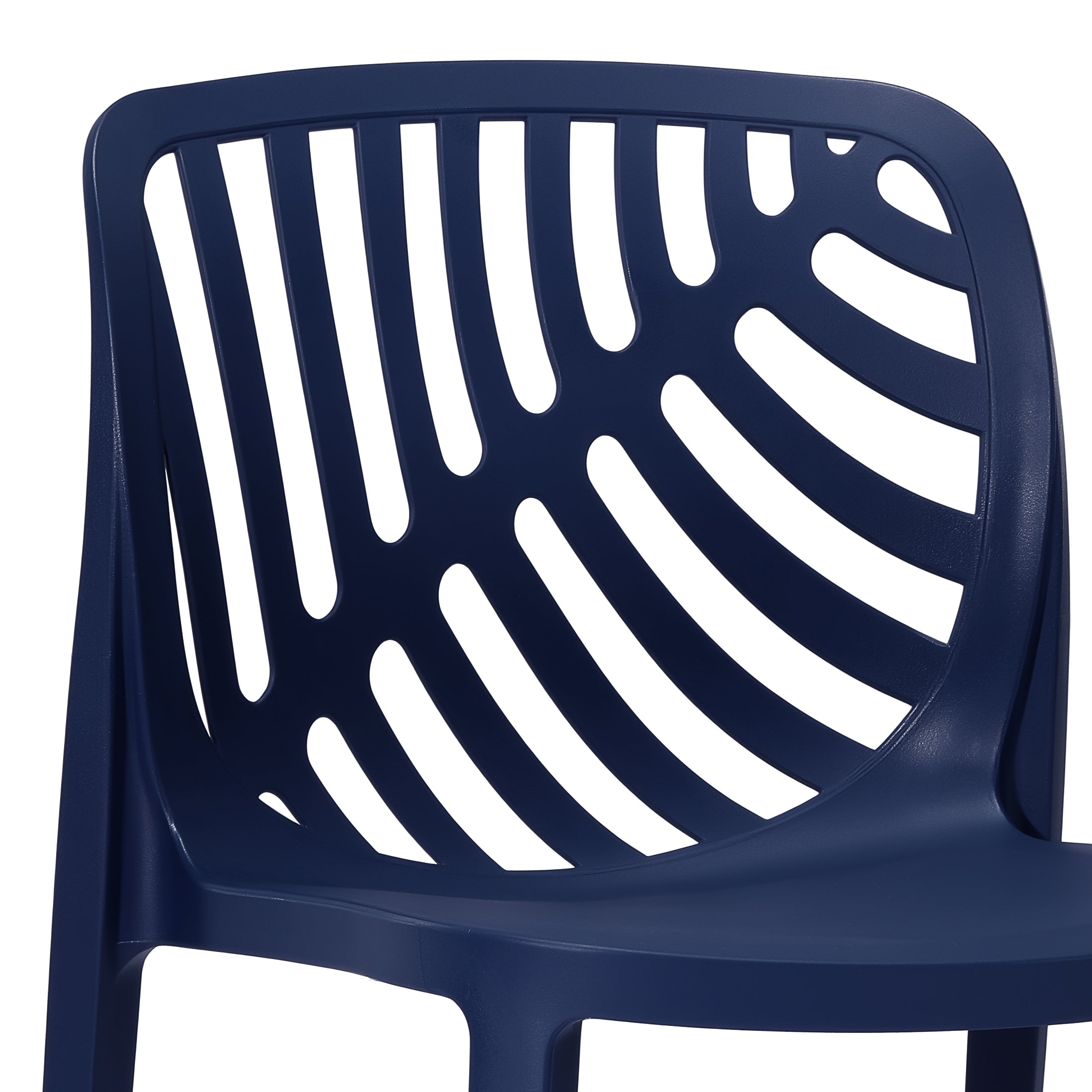 Sunshine Outdoor Modern Stackable Polypropylene Plastic Patio Bistro Dining Side Chairs (Set of 2)
