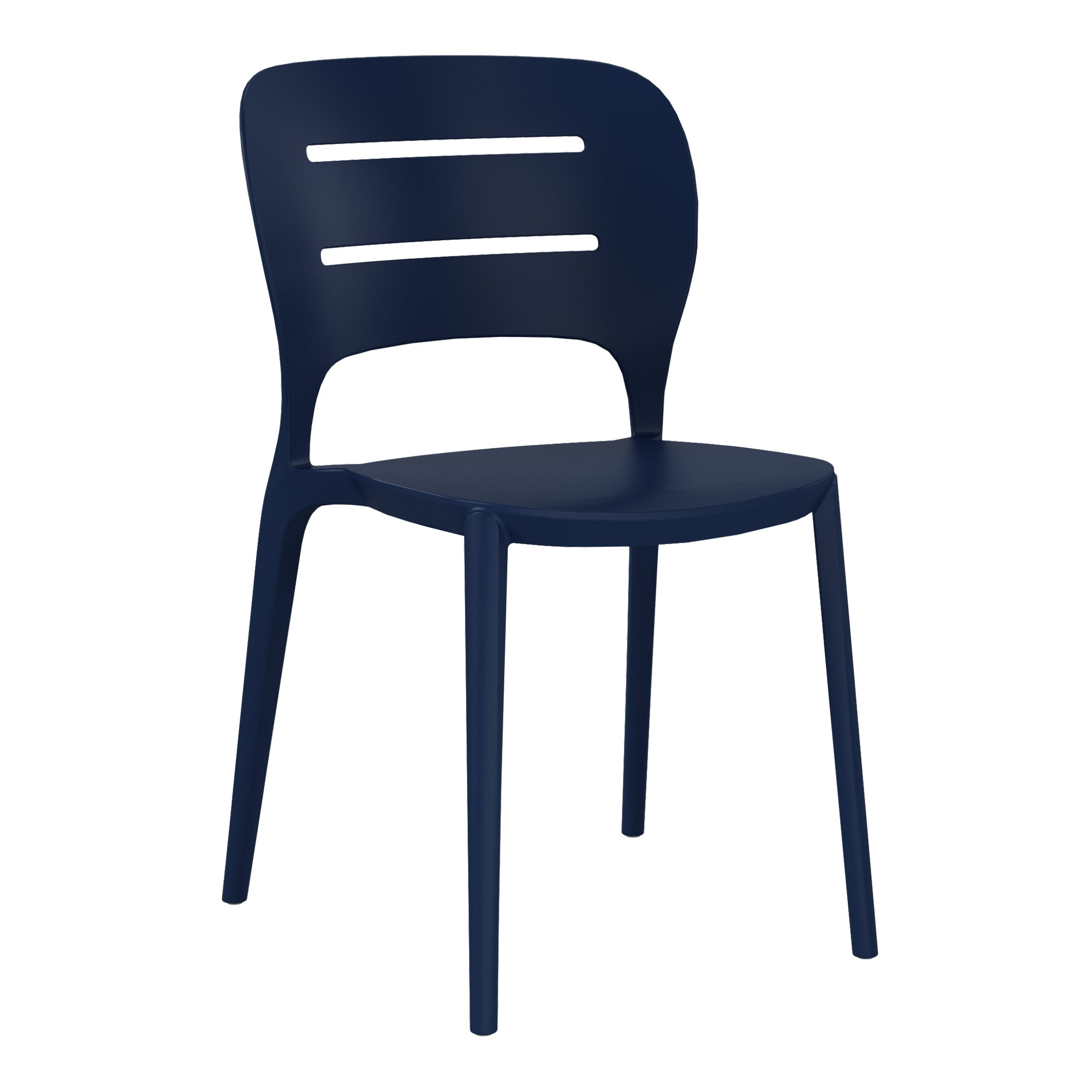 Sunshine Outdoor Modern Stackable Plastic Patio Dining Side Chairs (Set of 4)