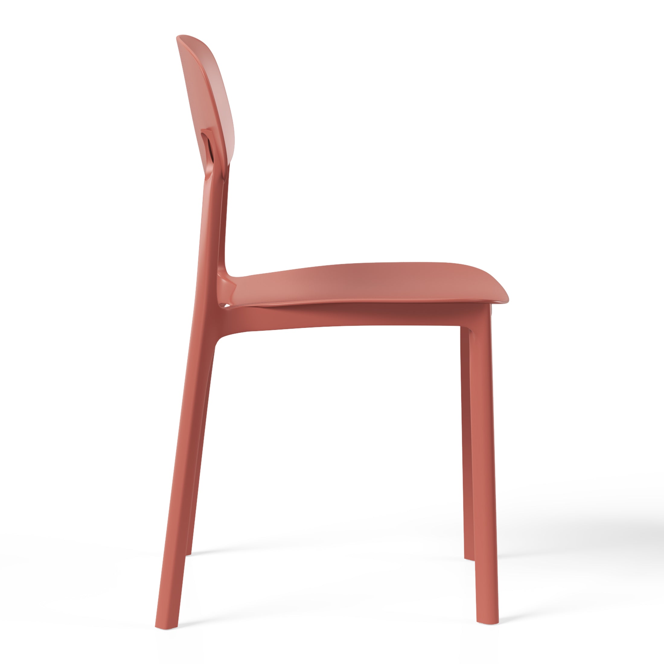 Sunshine Modern Stackable Polypropylene Plastic Patio Dining Chair (Set of 2)