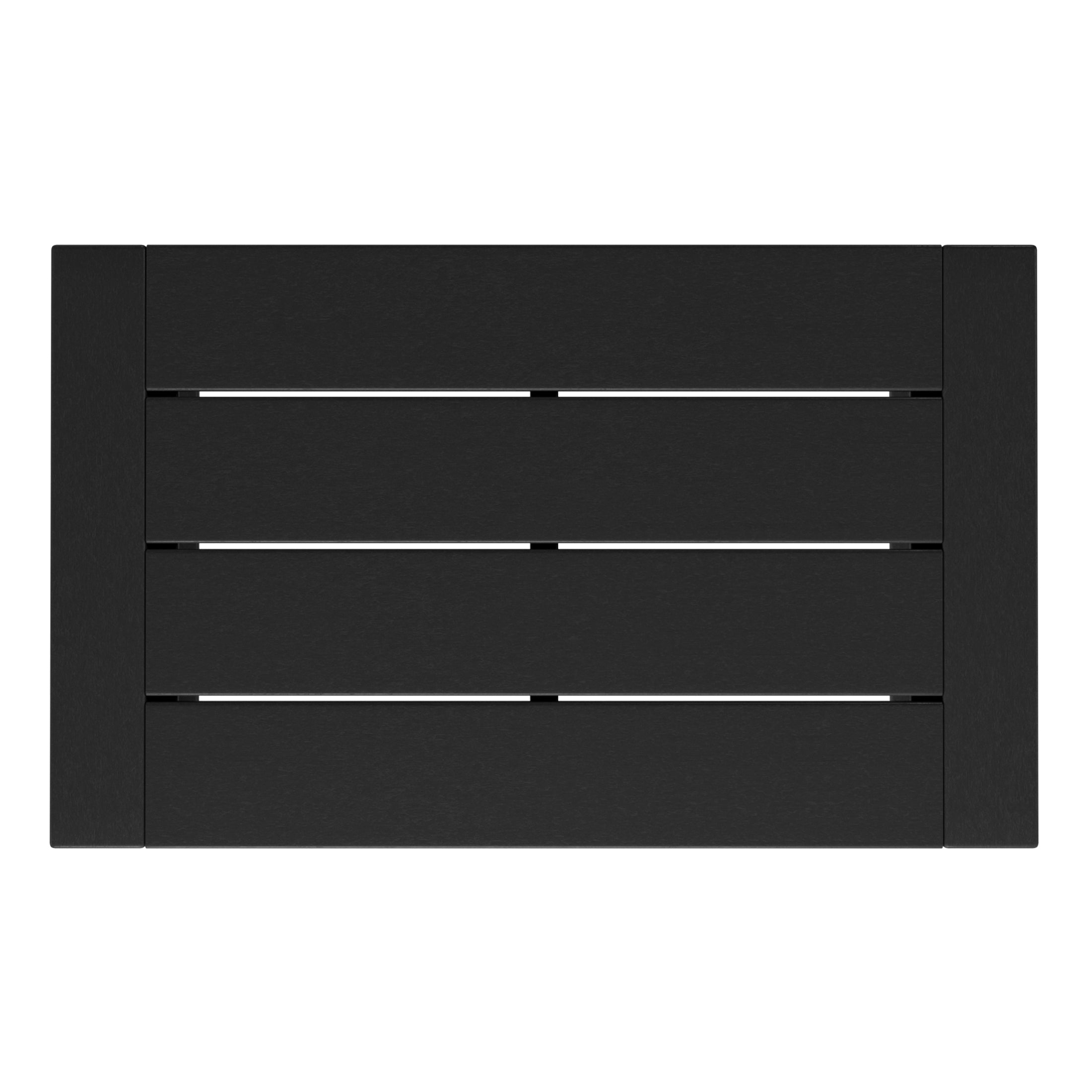 Rockaway Modern Outdoor HDPE Rectangle Patio Coffee Table