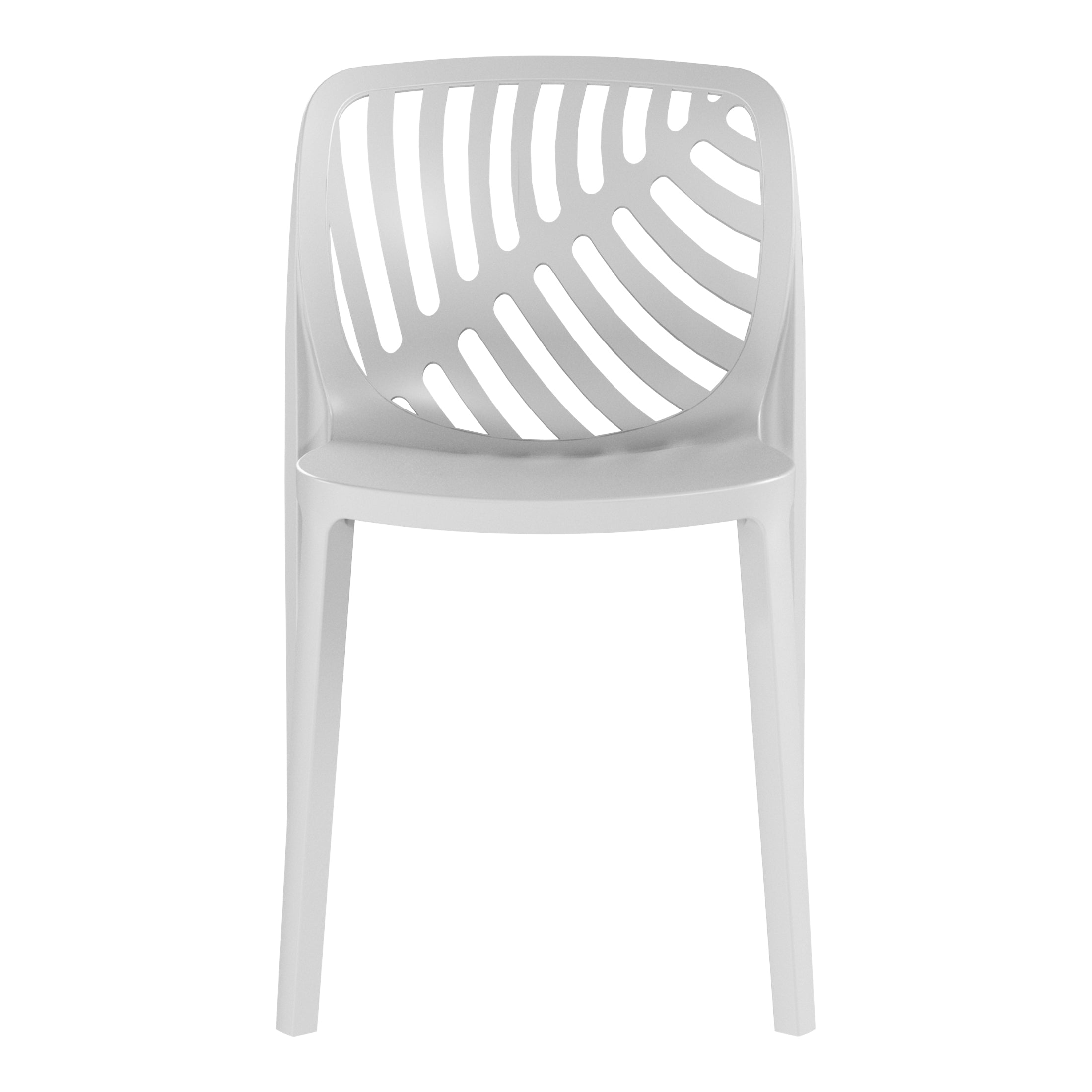 Sunshine Outdoor Modern Stackable Polypropylene Plastic Patio Bistro Dining Side Chairs (Set of 2)