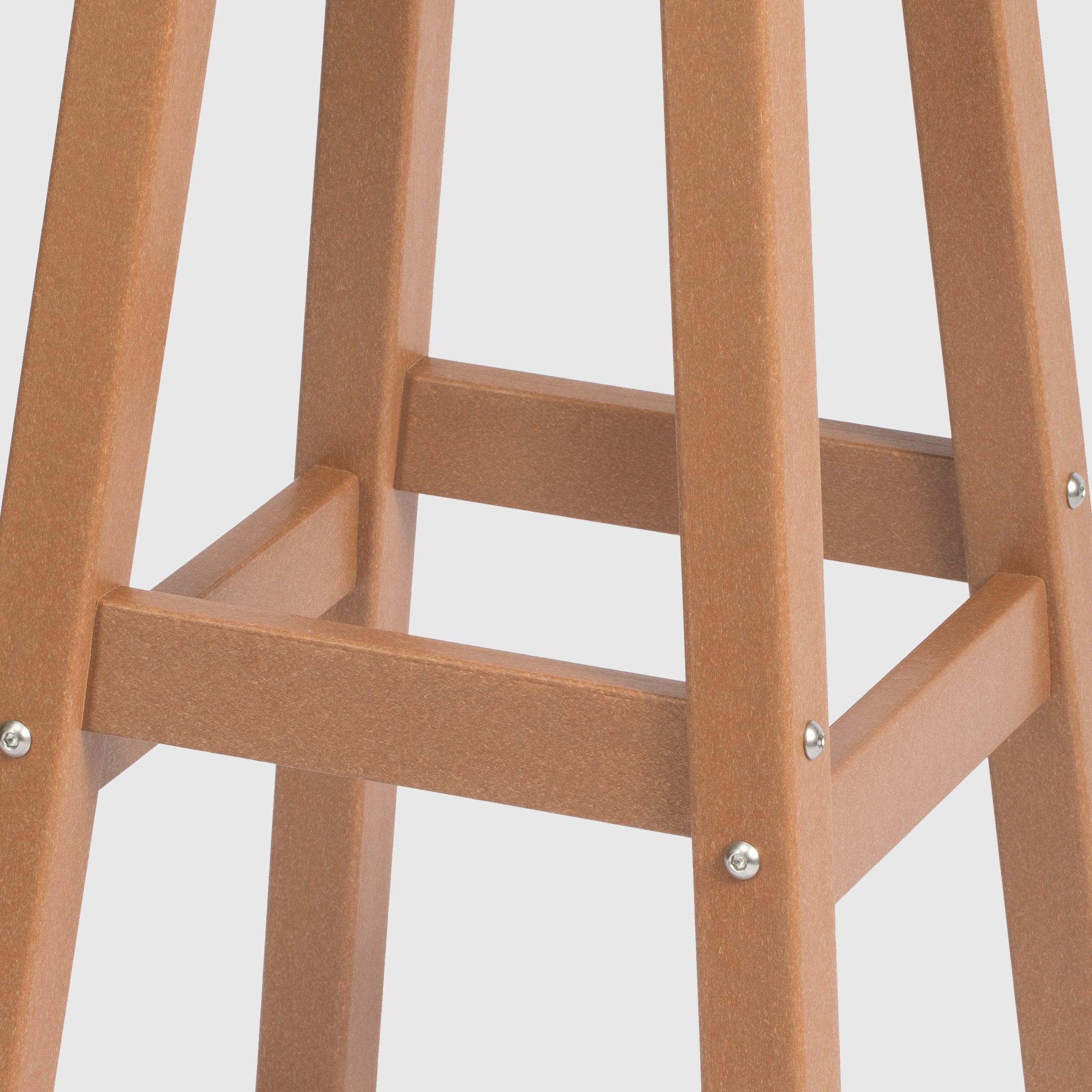 Paradise 24" HDPE Outdoor Patio Counter High Backless Square Bar Stool