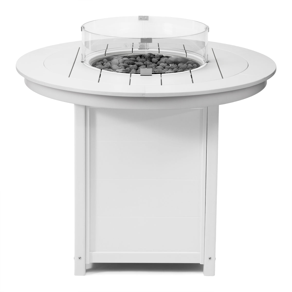 Sol 47" Modern Outdoor Patio Propane Round Counter Height Fire Pit Table