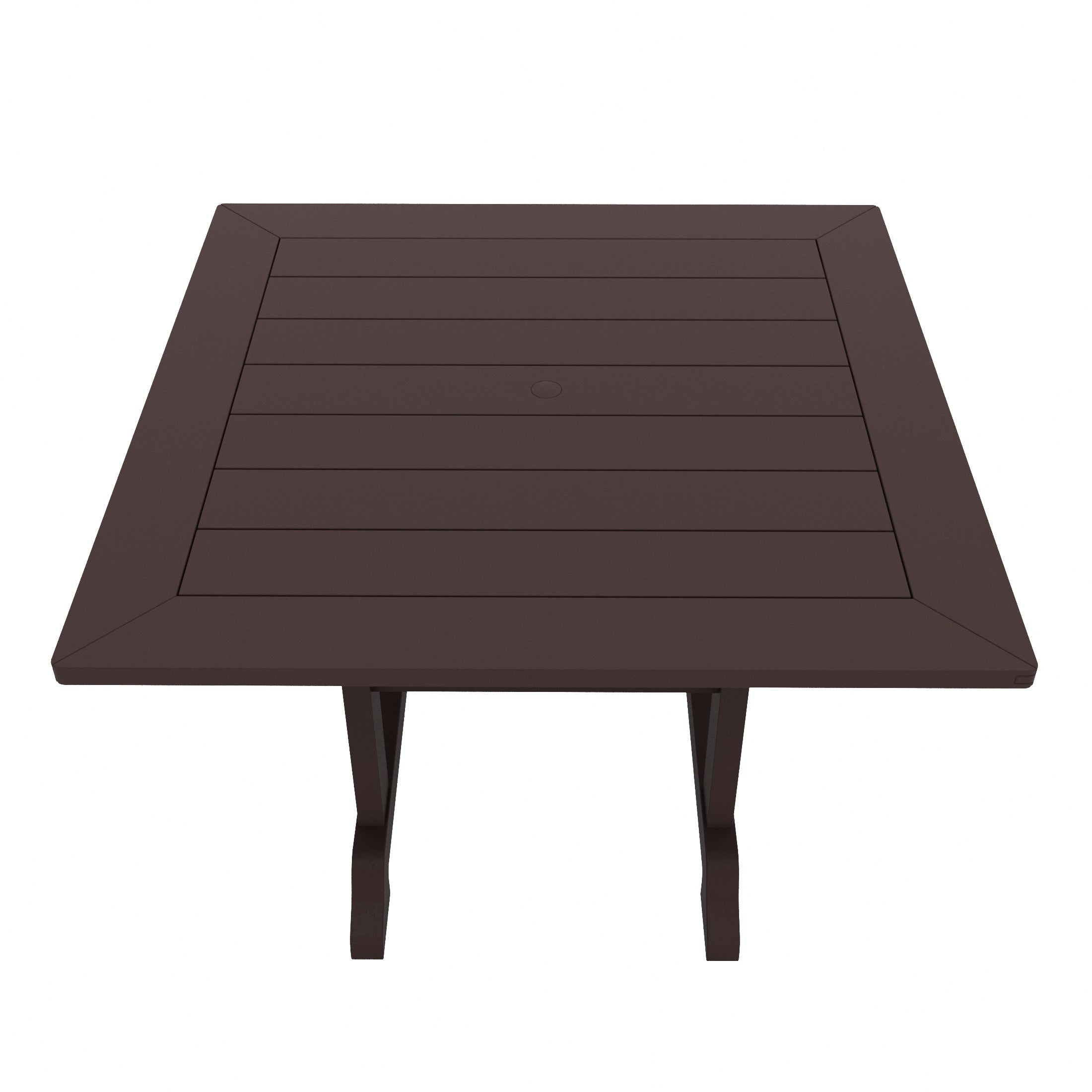 Paradise 5-Piece HDPE Square Patio Dining Table Set with Foldable Chairs