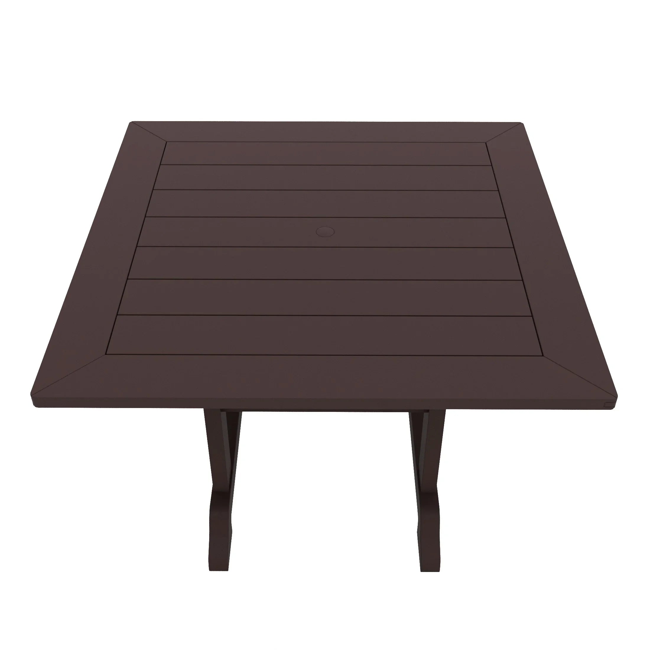Paradise 5-Piece HDPE Square Patio Dining Table Set with Foldable Chairs