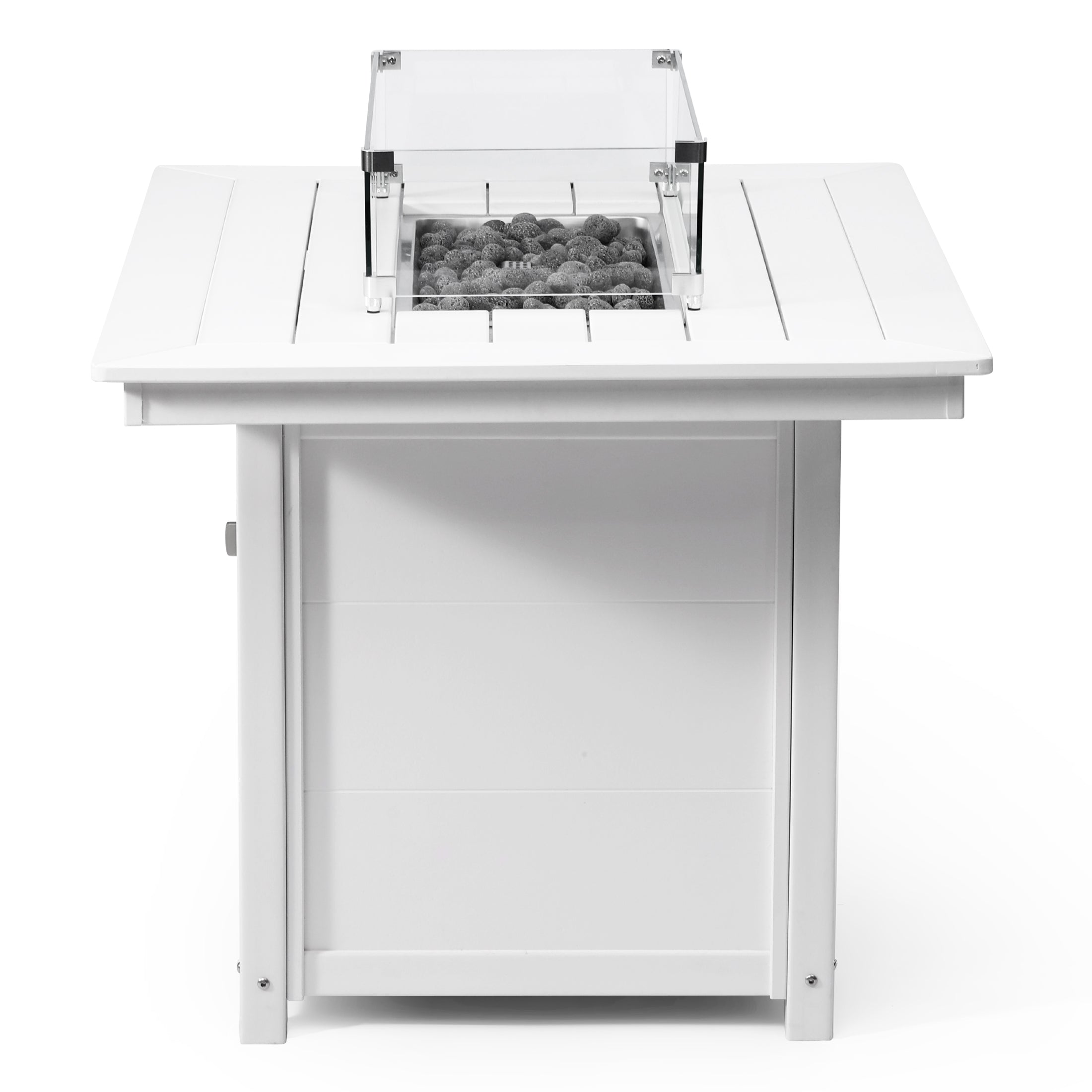 Sol 46" Modern Outdoor Patio Gas Propane Rectangular Fire Pit Table