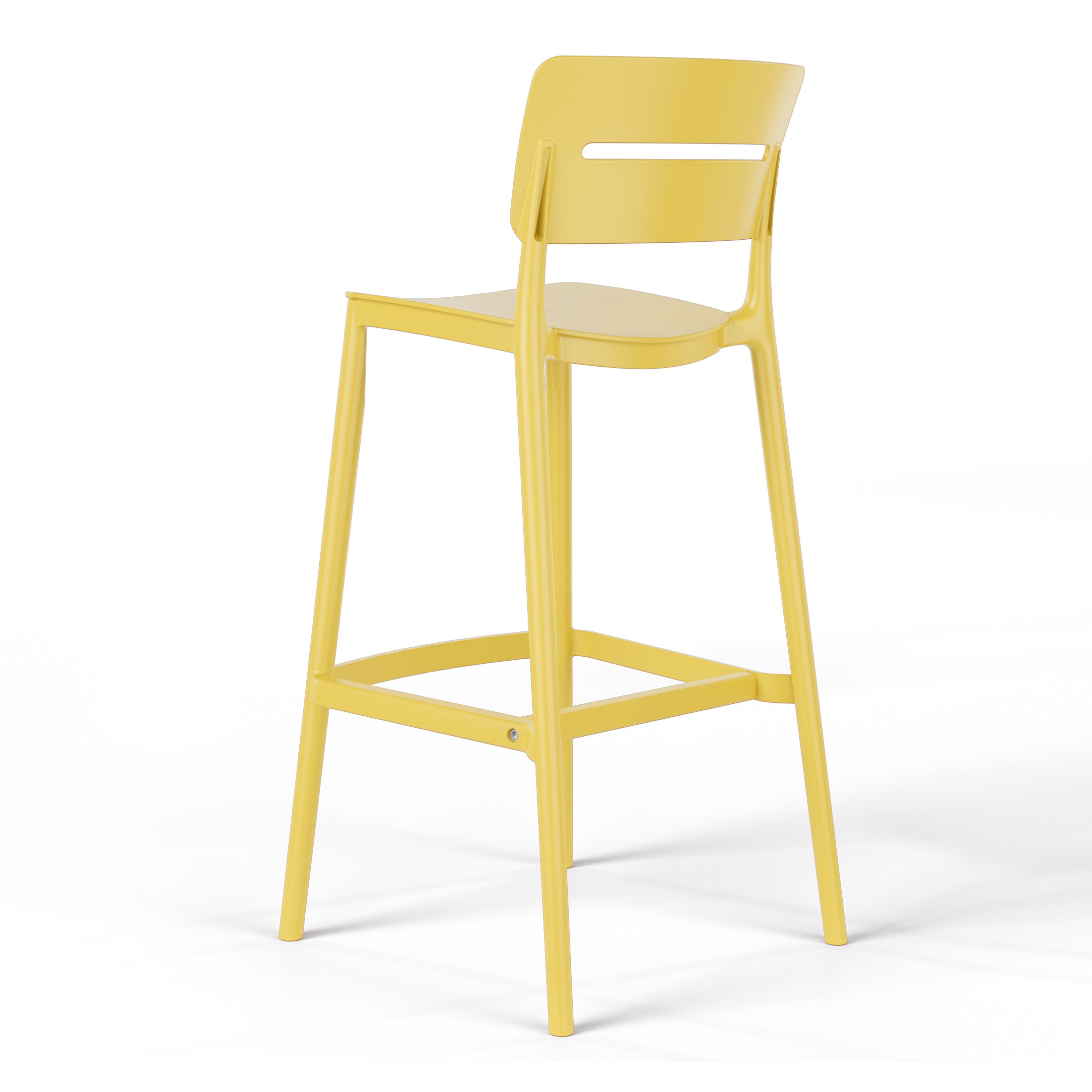 Sunshine Stackable Polypropylene Resin Plastic Outdoor Patio Bar Stools (Set of 2)