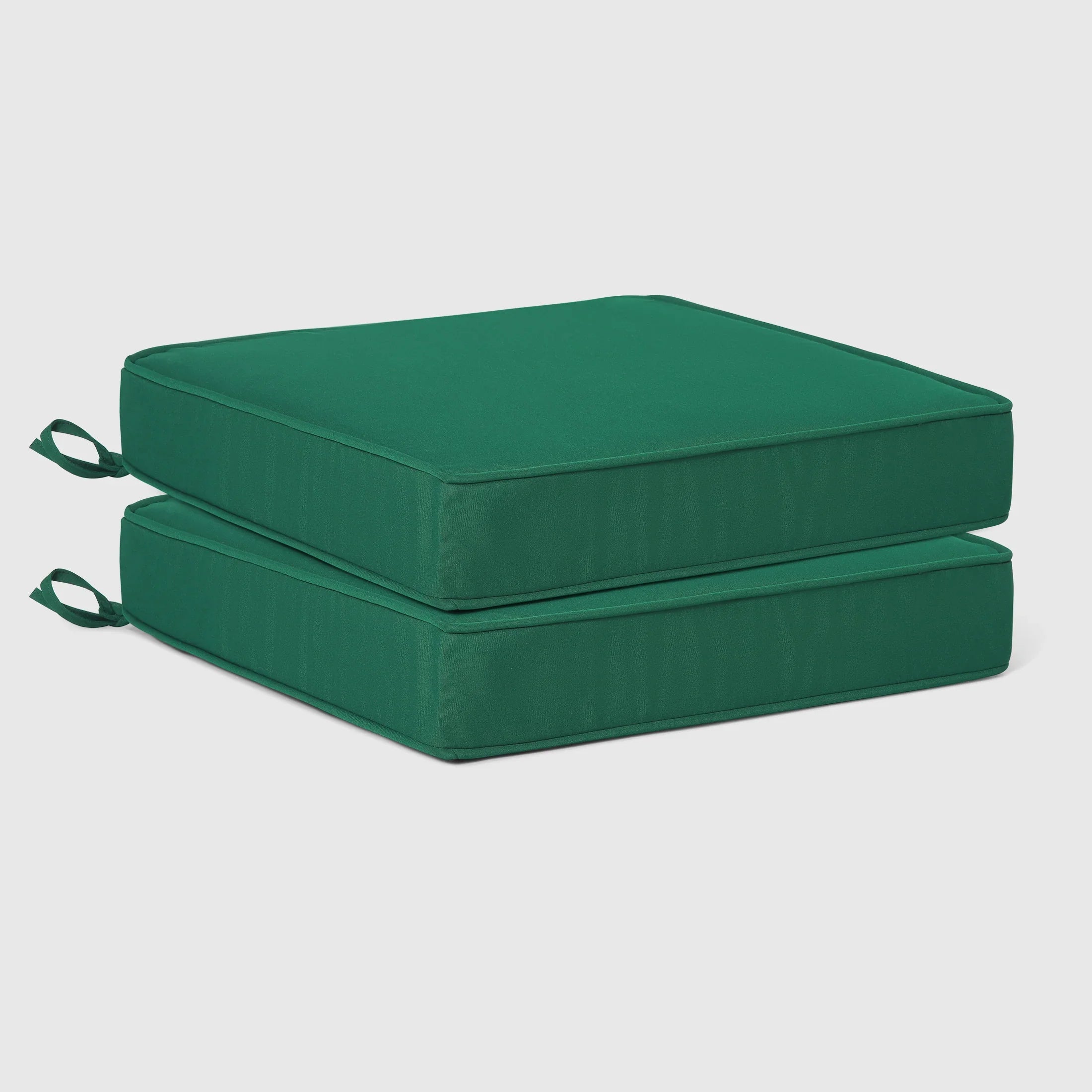 Harmony Outdoor Patio Furniture Seat Chair Square Cushions with Piping. Set of 2, 20" x 19"