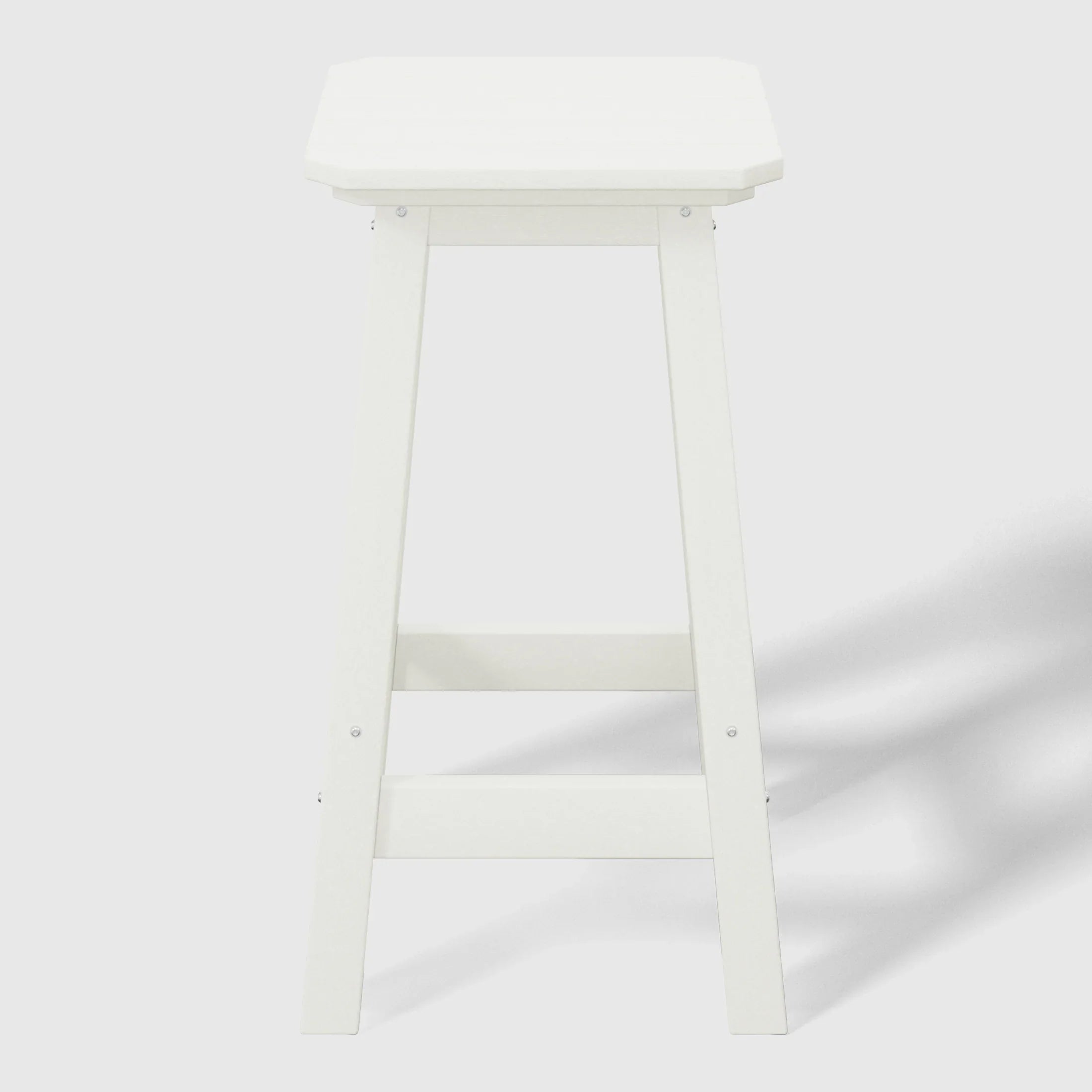 Paradise 24" HDPE Outdoor Patio Counter High Backless Square Bar Stool