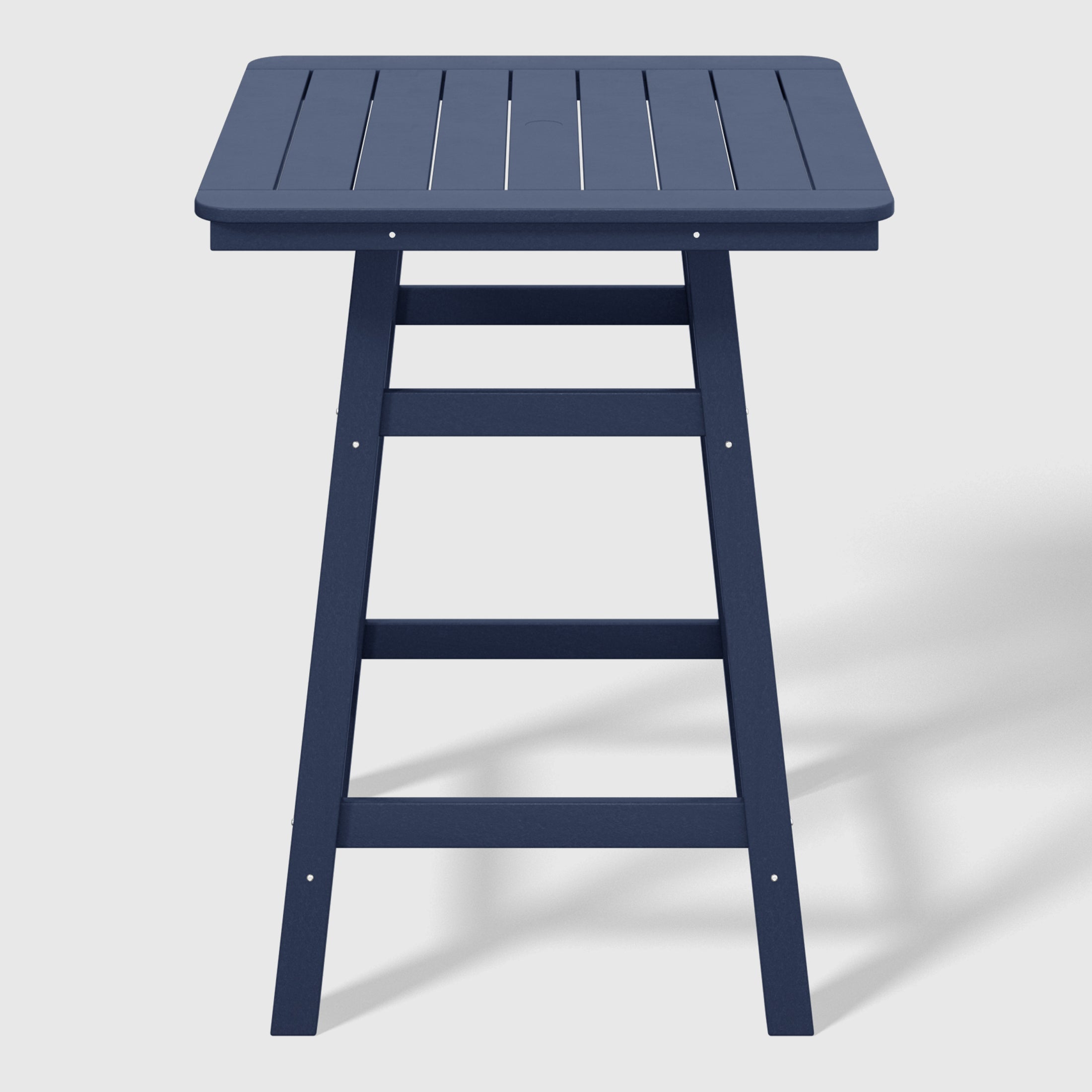 Paradise 30" Square Outdoor Patio Counter High Bistro Bar Table With Umbrella Hole