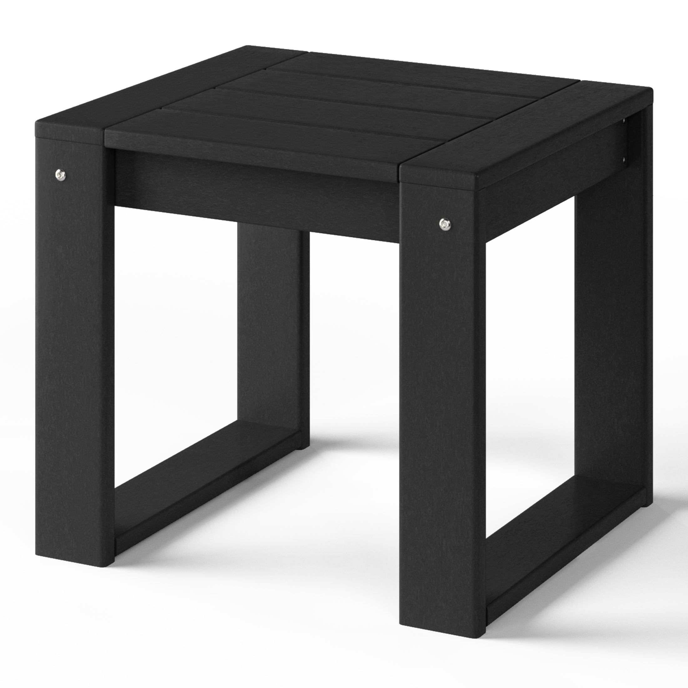 Rockaway Modern Outdoor HDPE Rectangle Patio Side Table