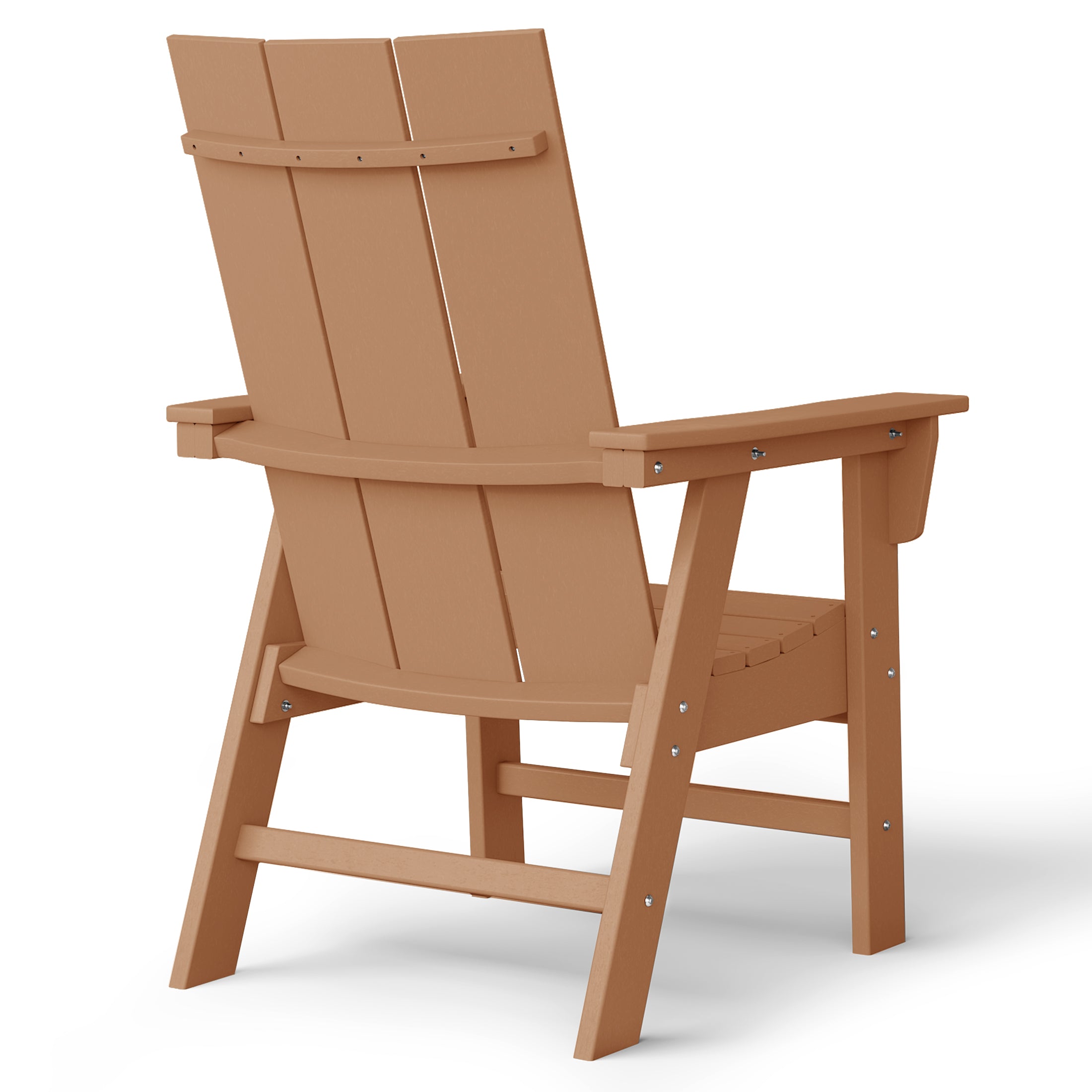 Palms Outdoor Patio HDPE Plastic Modern Adirondack Dining Chairs (Set of 2)